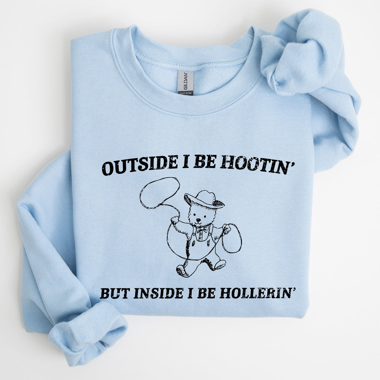 Hootin Hollerin Bear Meme Graphic Illustration For Meme Fans Everywhere Sweatshirt