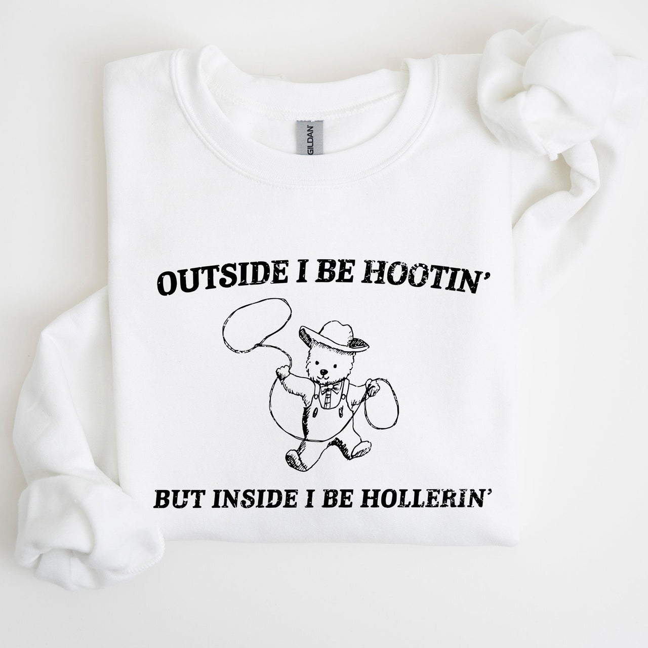 Hootin Hollerin Bear Meme Graphic Illustration For Meme Fans Everywhere Sweatshirt
