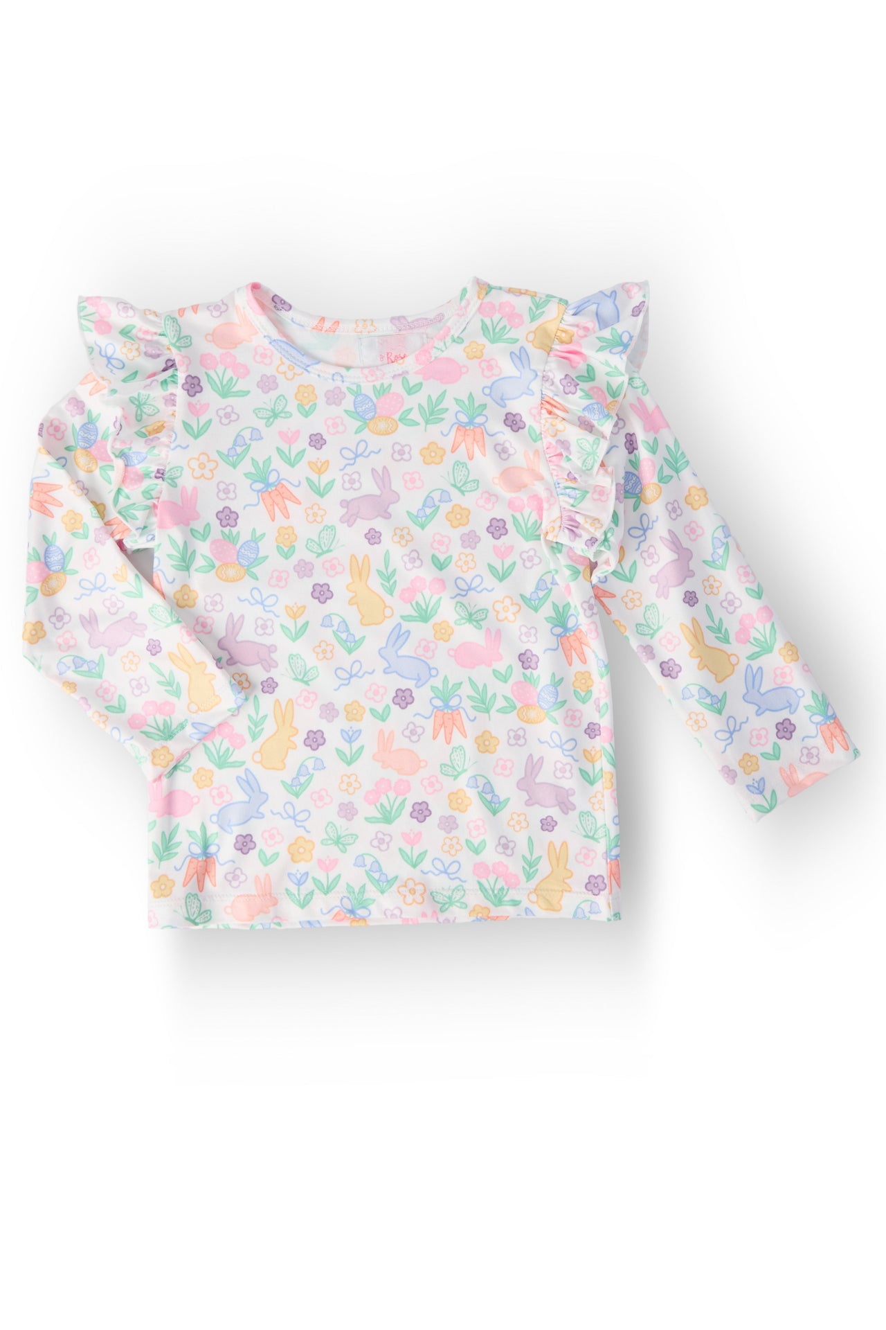 Hoppy Easter L/S Ruffle Tee