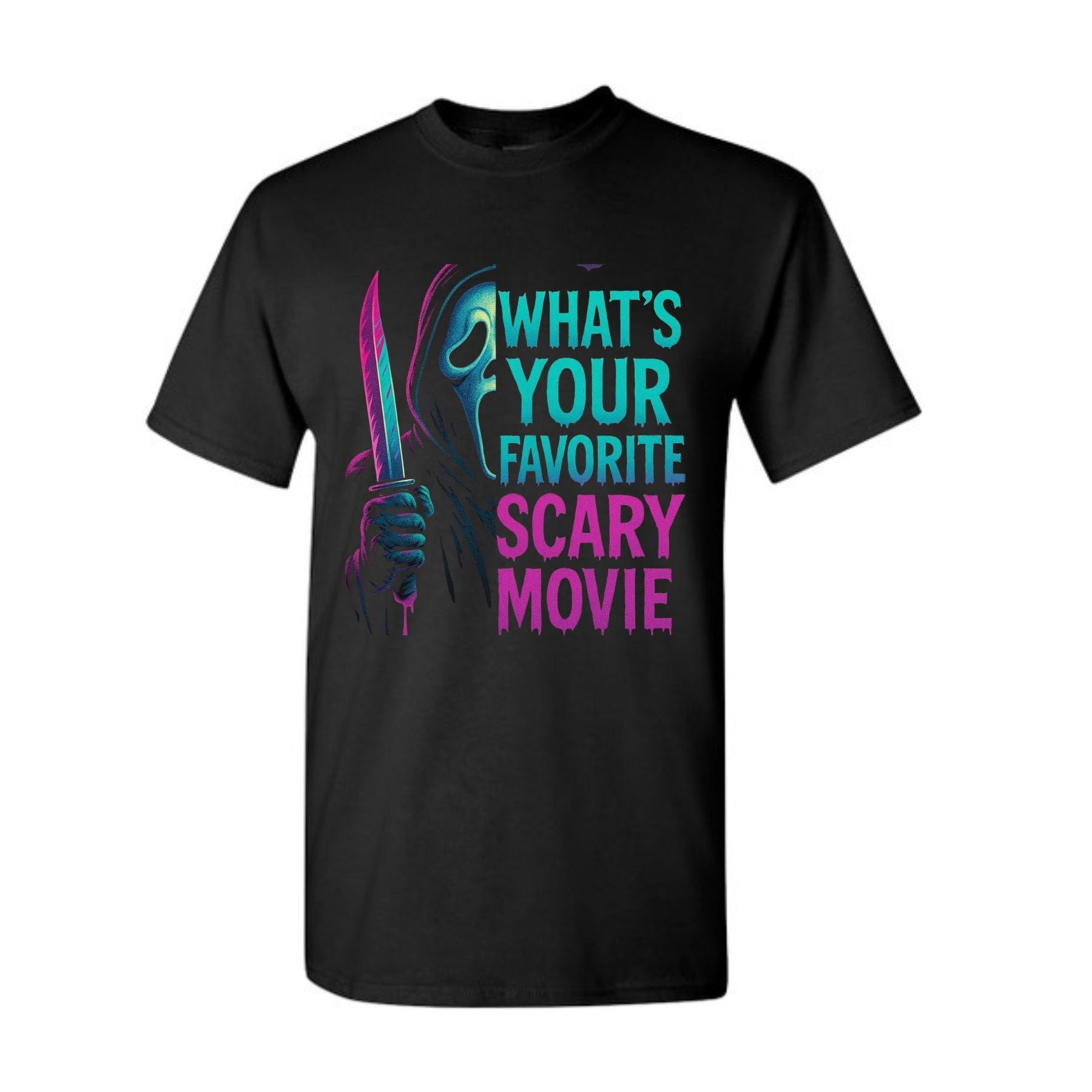 Horror Characters Movie T-Shirt - Scary Clown & Monster Graphic Tee, Halloween Womenswear