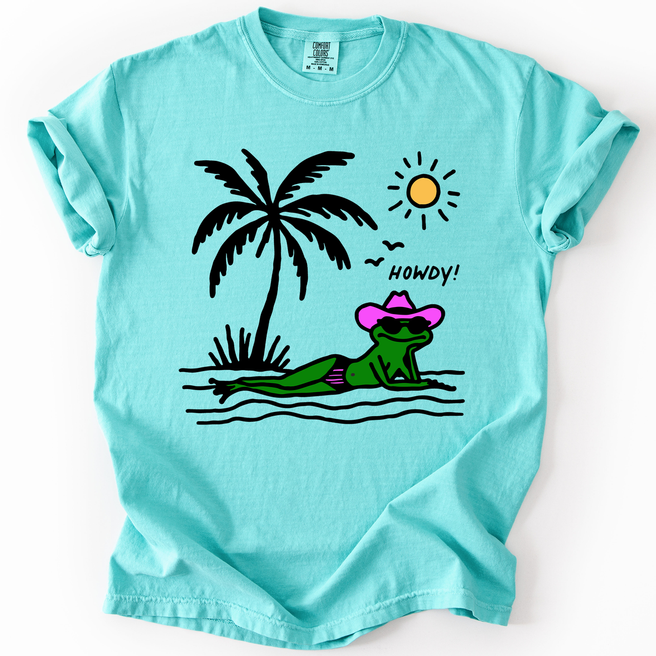 Hot Girl Summer, Funny Frog, Howdy, Beach, Summer, Sunshine Vibes Comfort Colors Tee