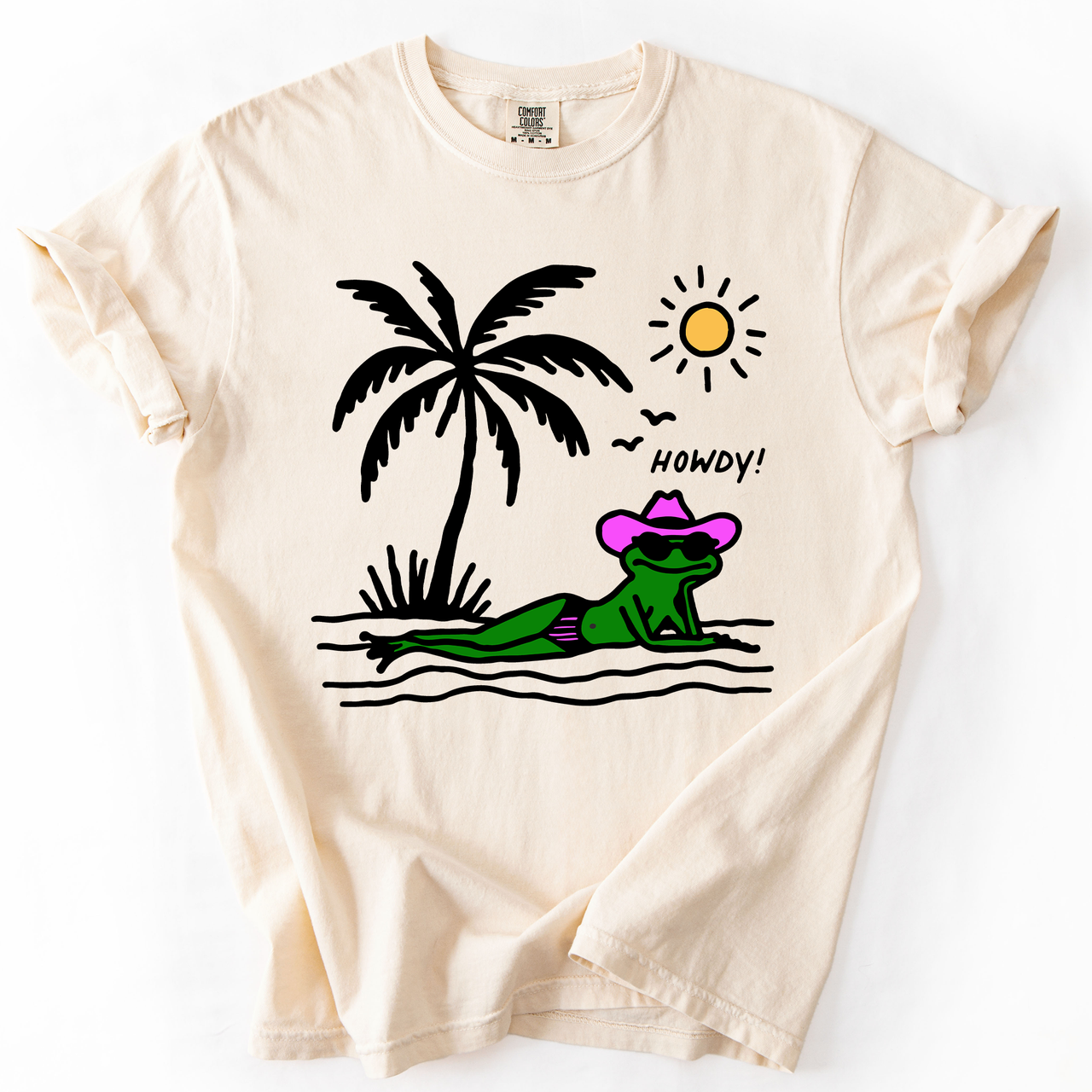 Hot Girl Summer, Funny Frog, Howdy, Beach, Summer, Sunshine Vibes Comfort Colors Tee
