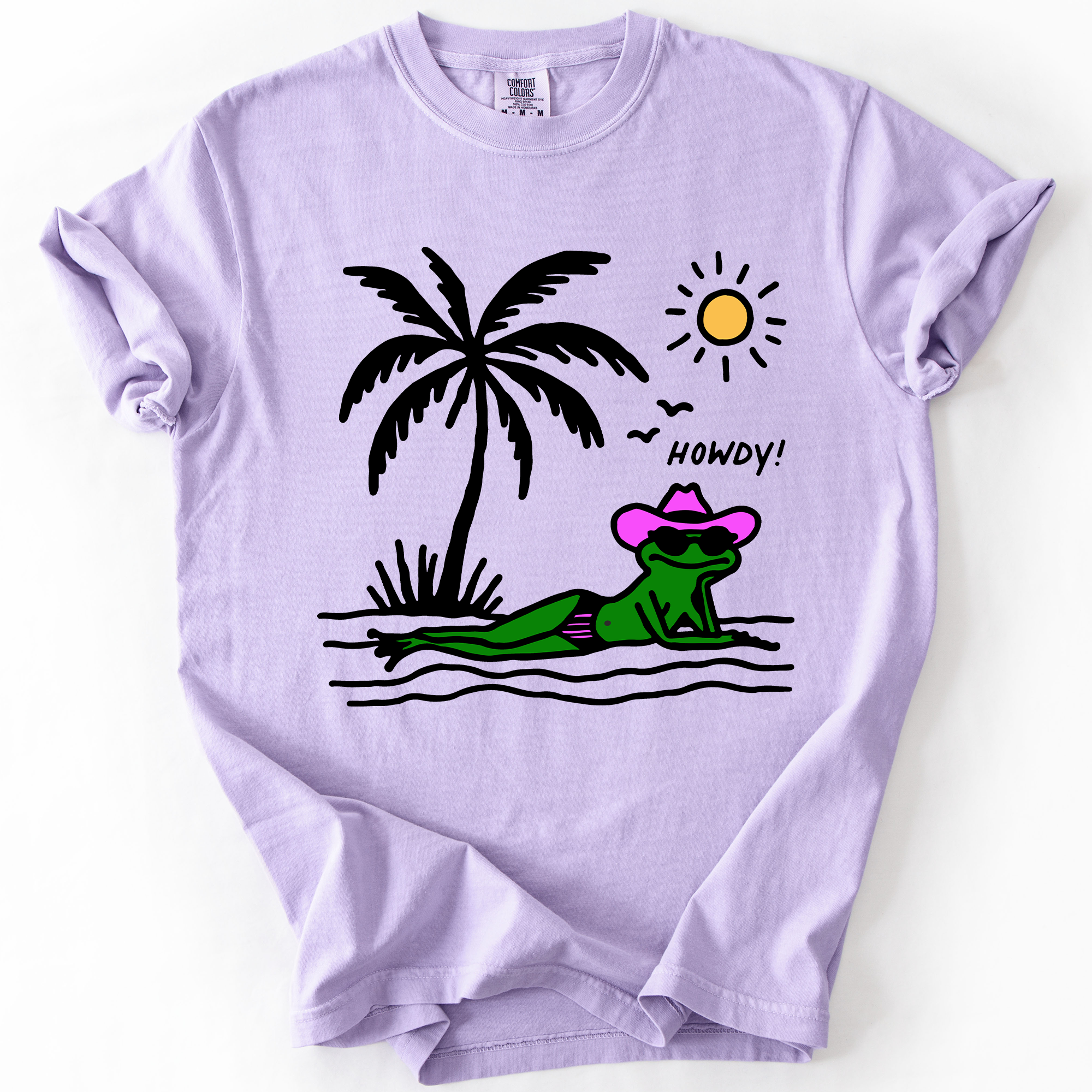 Hot Girl Summer, Funny Frog, Howdy, Beach, Summer, Sunshine Vibes Comfort Colors Tee