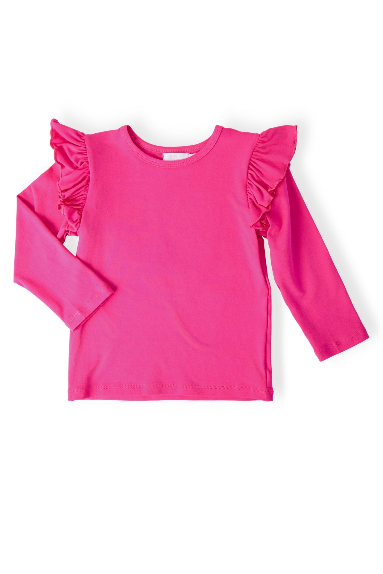 Hot Pink L/S Ruffle Tee