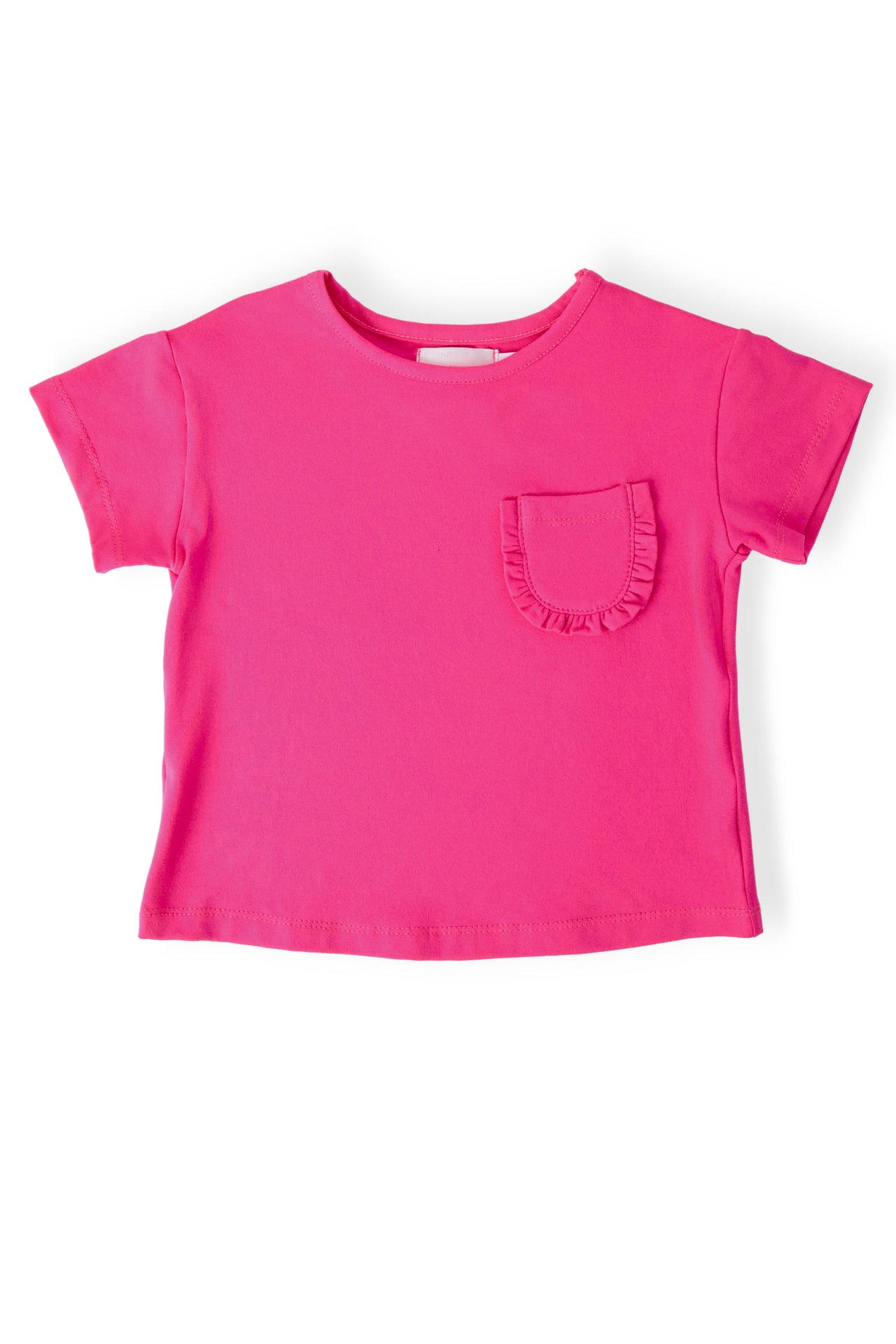 Hot Pink Ruffle Pocket Tee