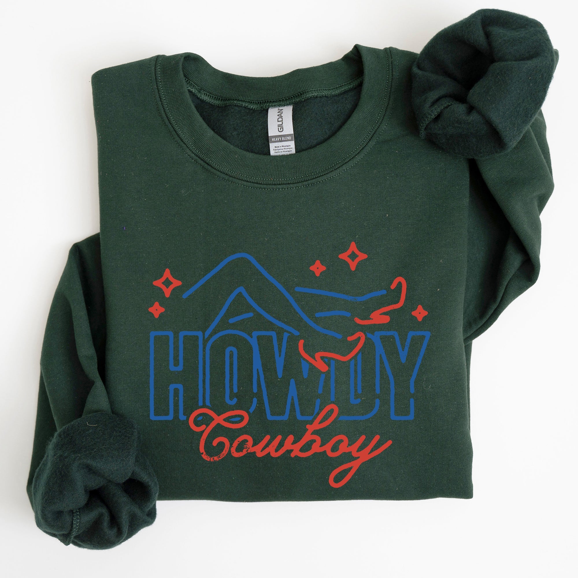 Howdy Cowboy Neon Las Vegas Retro Western Country Icons Neon Nights Edition Sweatshirt