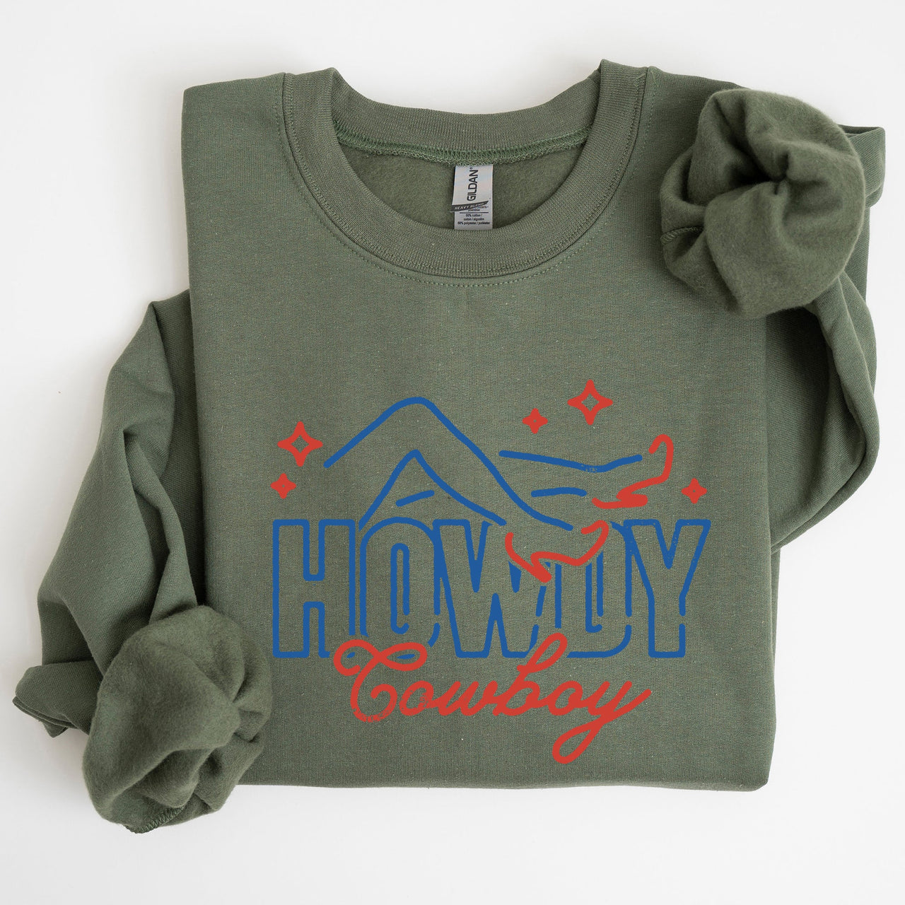 Howdy Cowboy Neon Las Vegas Retro Western Country Icons Neon Nights Edition Sweatshirt