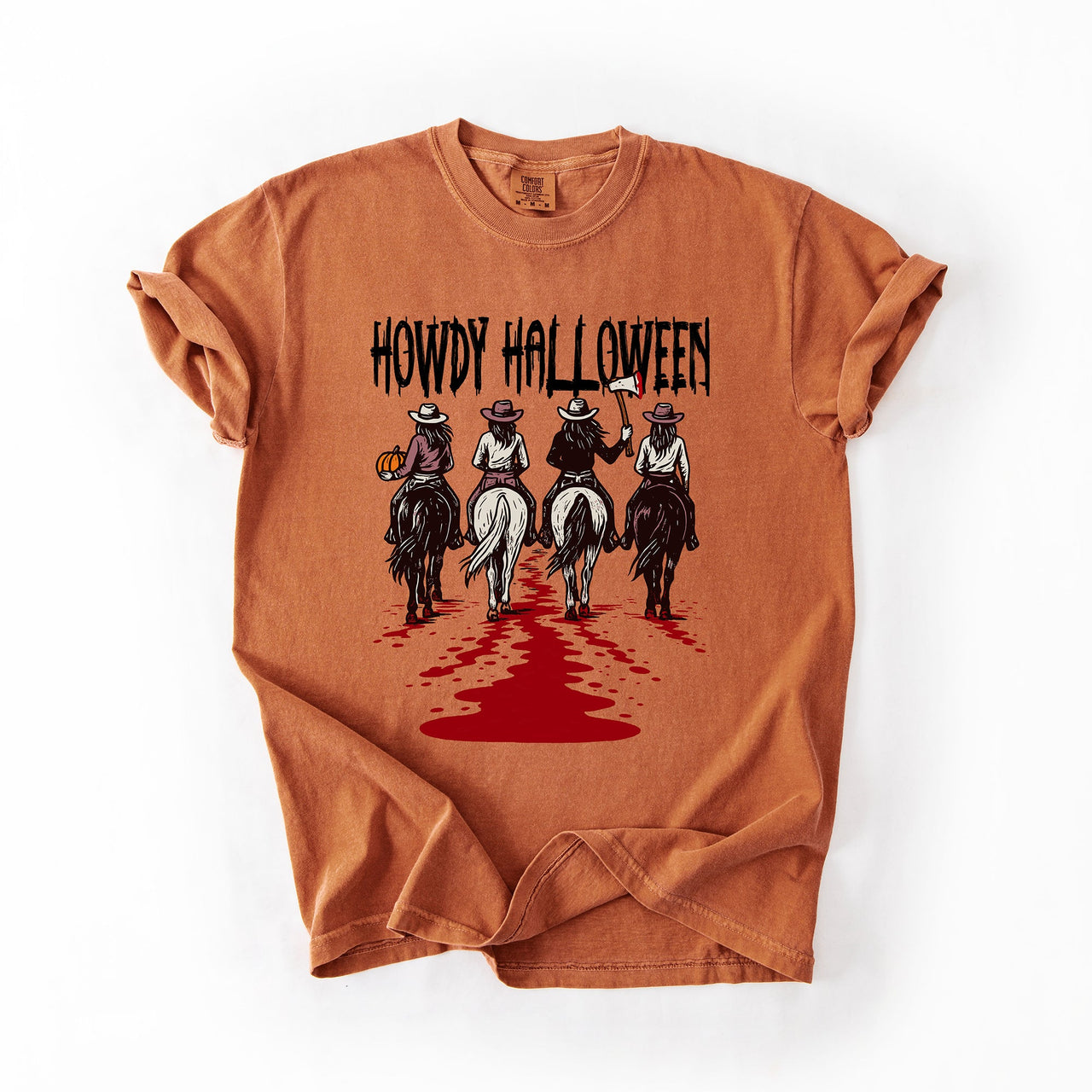 Howdy Halloween, Cowgirls, Western, Spooky Limited Edition Collection Comfort Colors Tee