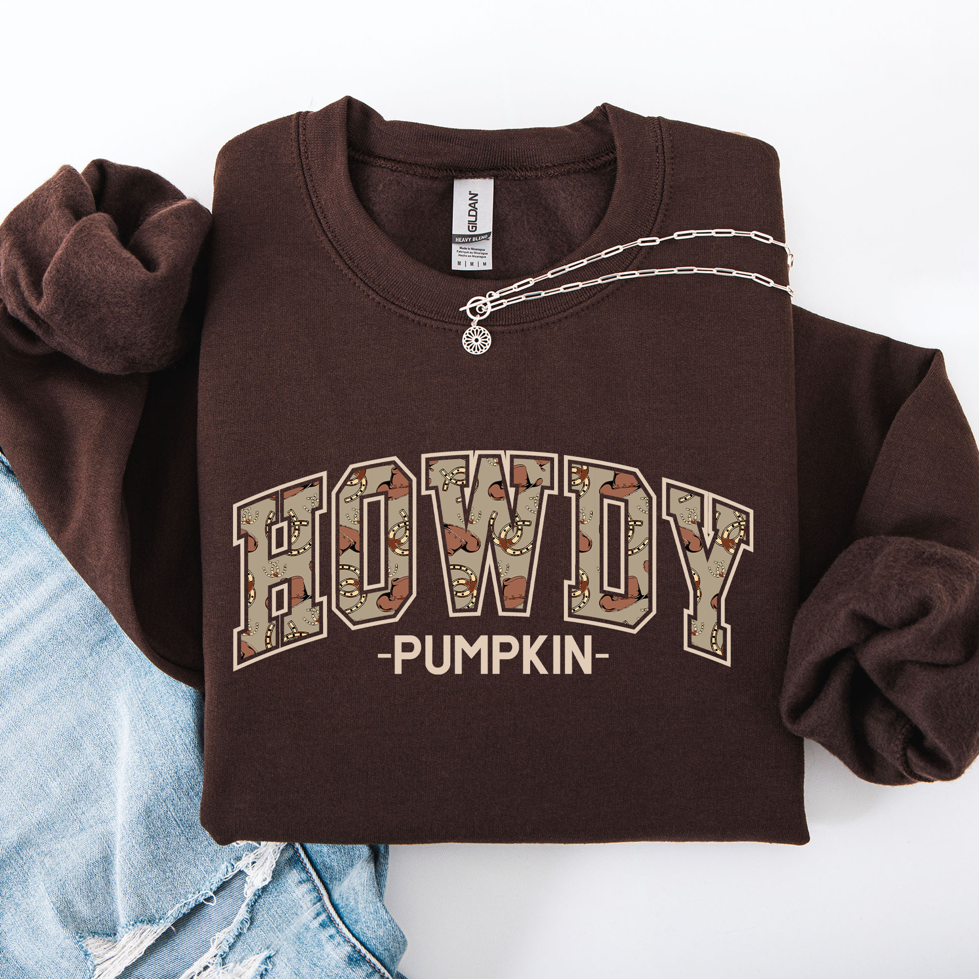 Howdy Pumpkin Varsity Collegiate Autumn Graphic Cozy Vintage For Everyday Layering Comfort Sweatshirt