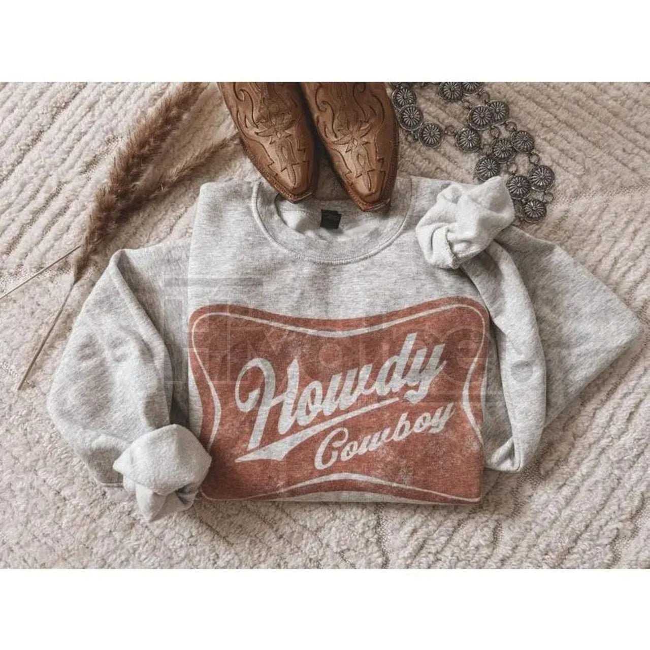 Howdy Cowboy Crewneck Sweatshirt: Howdy Western Sweatshirt, Yee Haw Sweater, Cowgirls Shirt, Country Cowboy T-Shirt, Western Clothes Gift