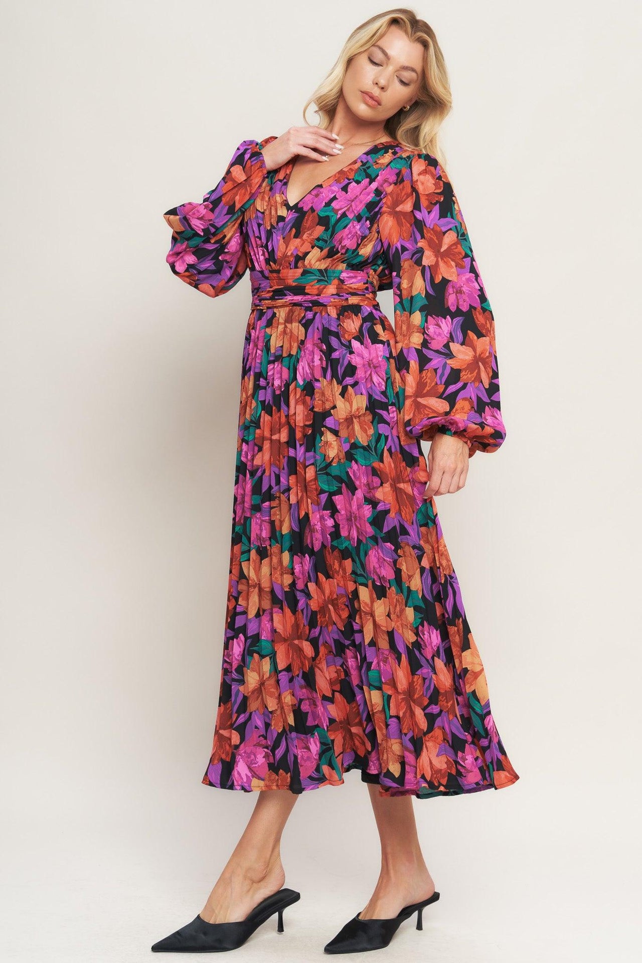 OUR BEAUTIFUL LOVE WOVEN MIDI DRESS