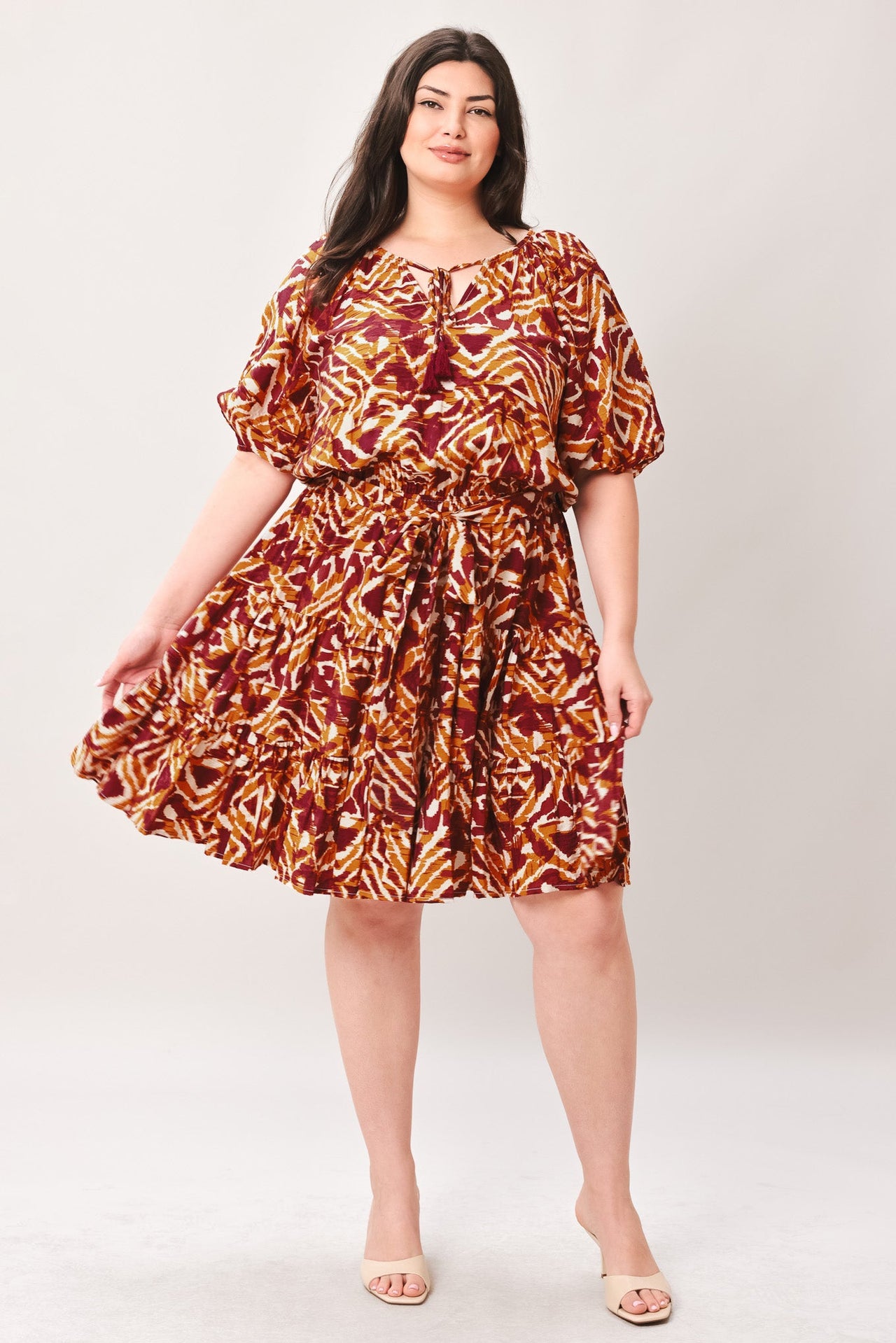 FLORA HARMONY WOVEN MINI DRESS