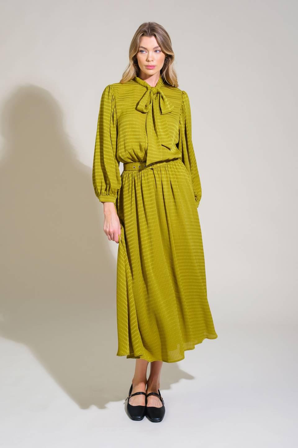 LOVE LIKE OURS WOVEN MIDI DRESS