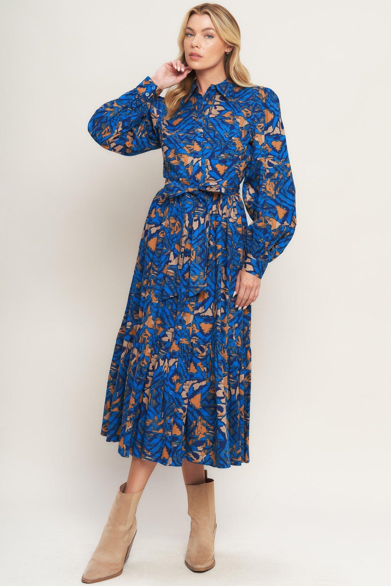 NORTH HILLS WOVEN SHIRT DRESS