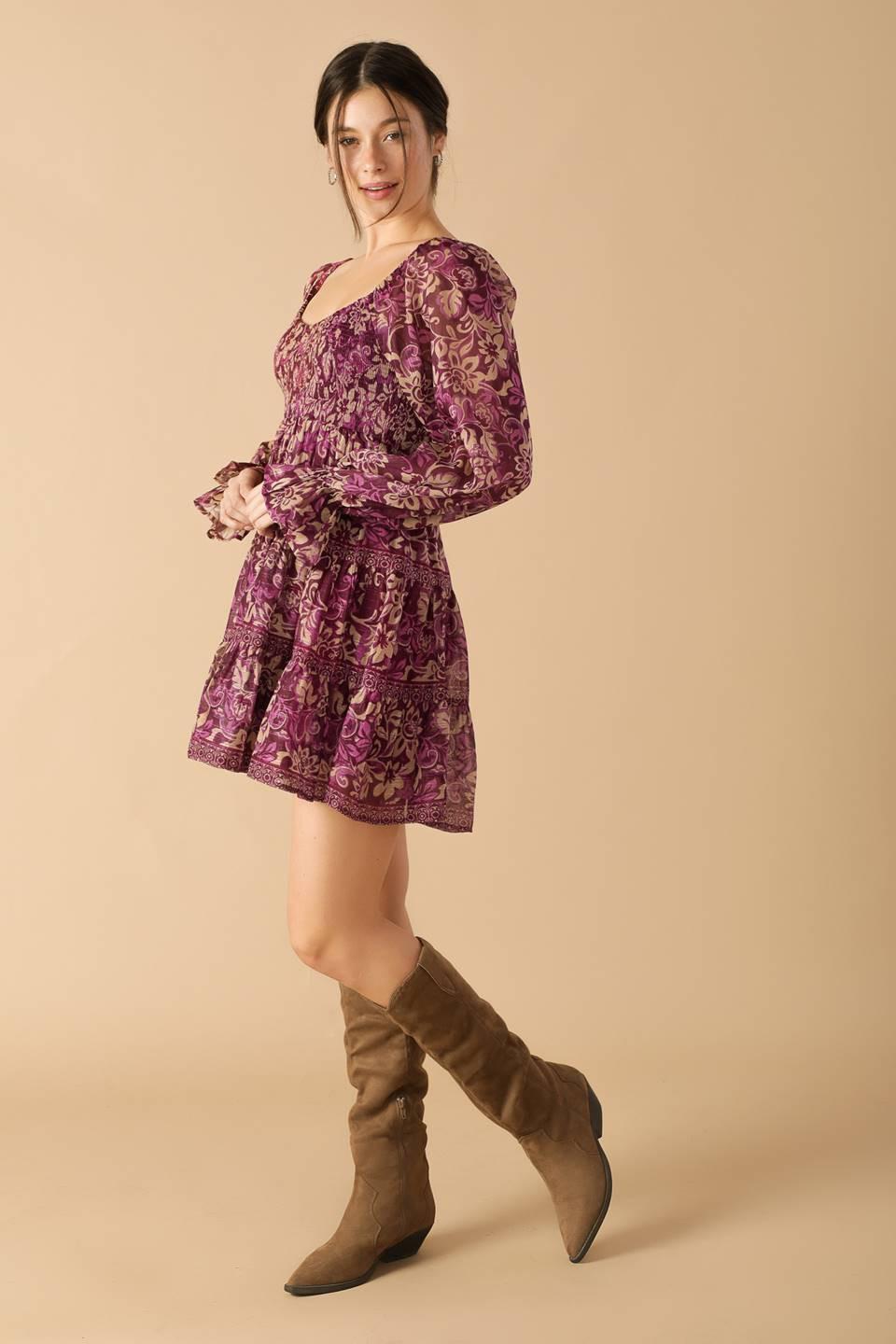 SERENE RADIANCE WOVEN MINI DRESS
