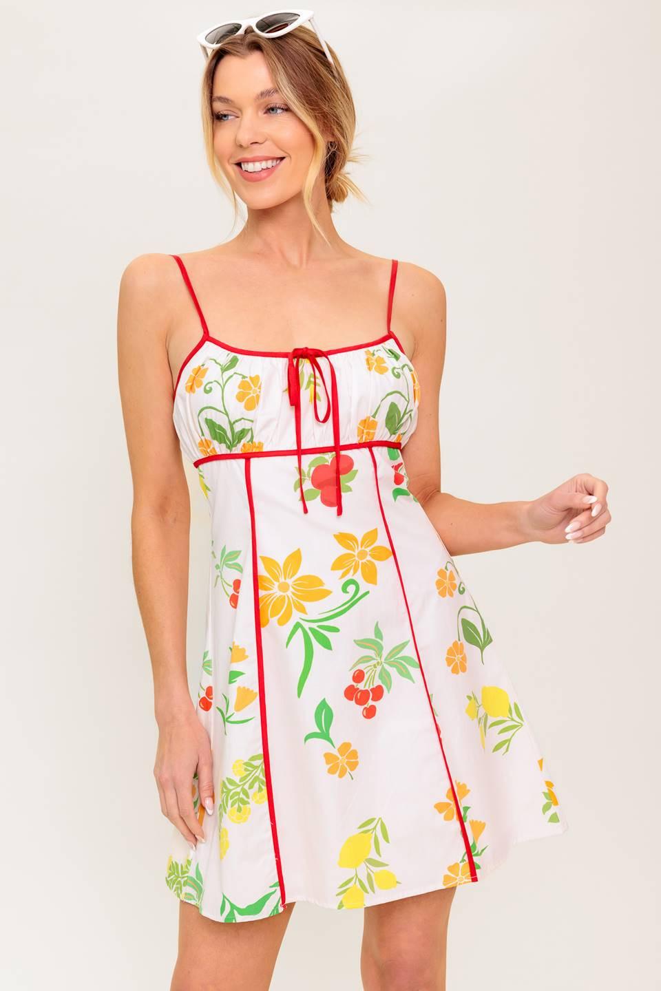 HEART OF GOLD WOVEN MINI DRESS