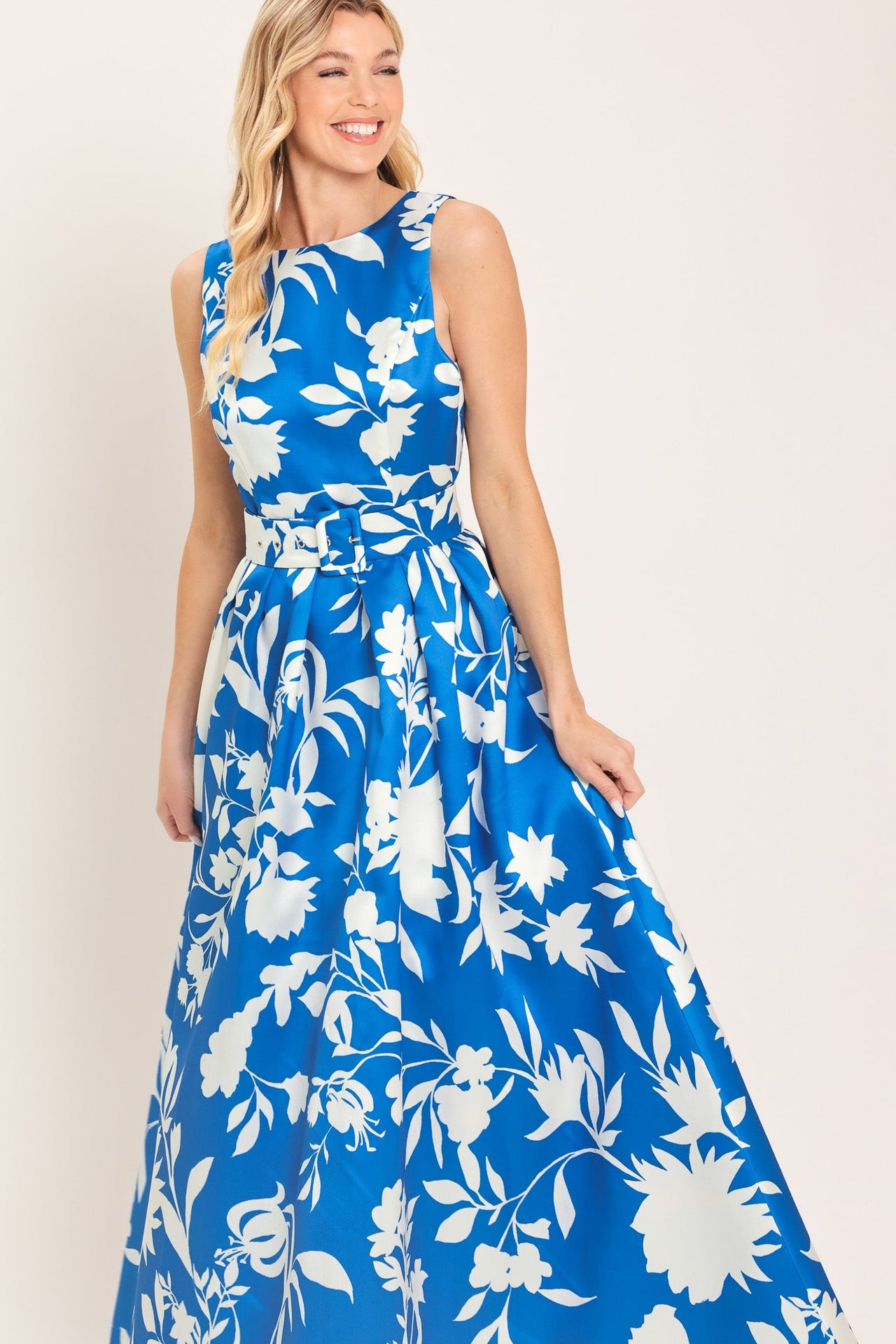SAPPHIRE FANTASY BLUE WOVEN MAXI DRESS