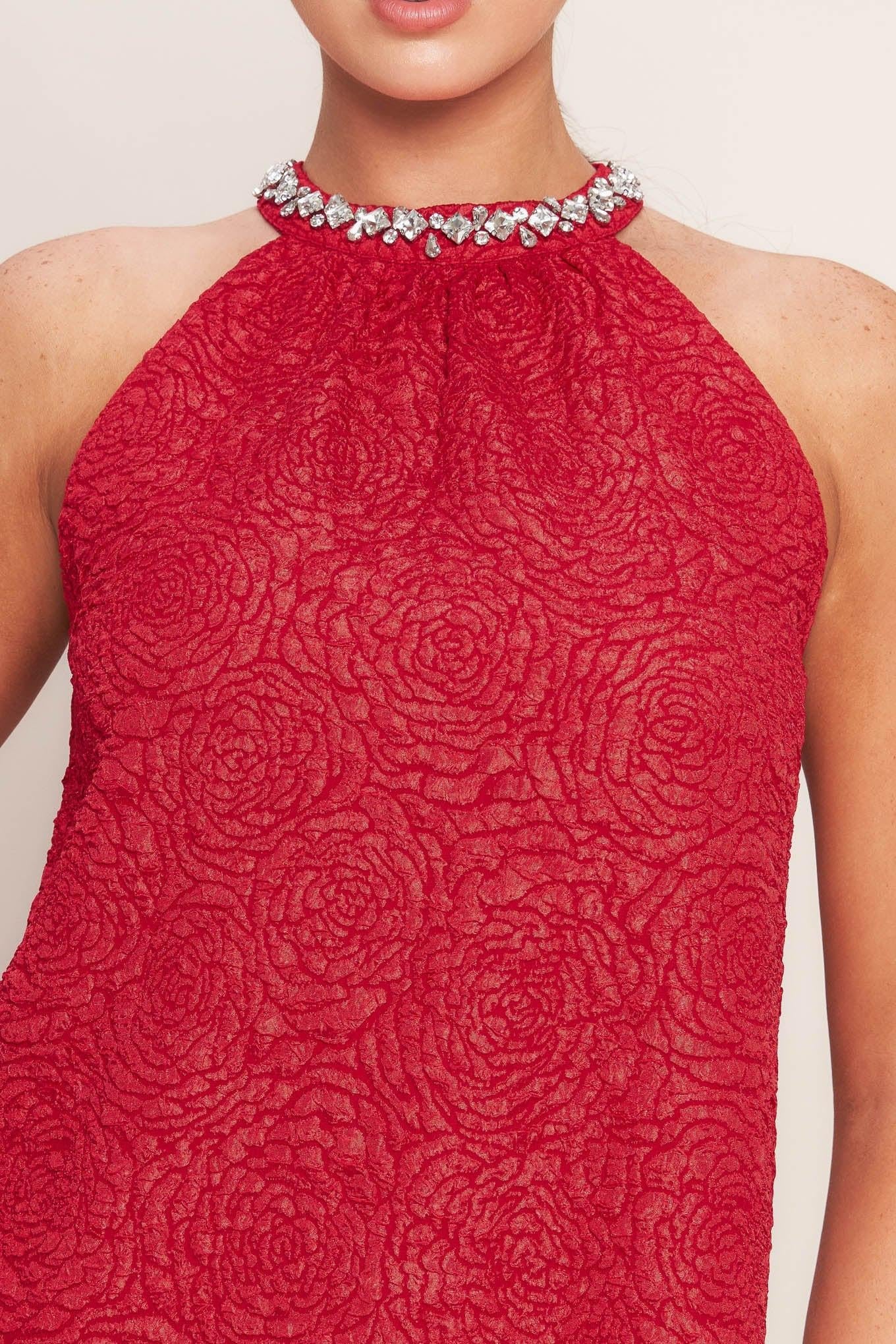 SPARKLE & SWIRL WOVEN MINI DRESS