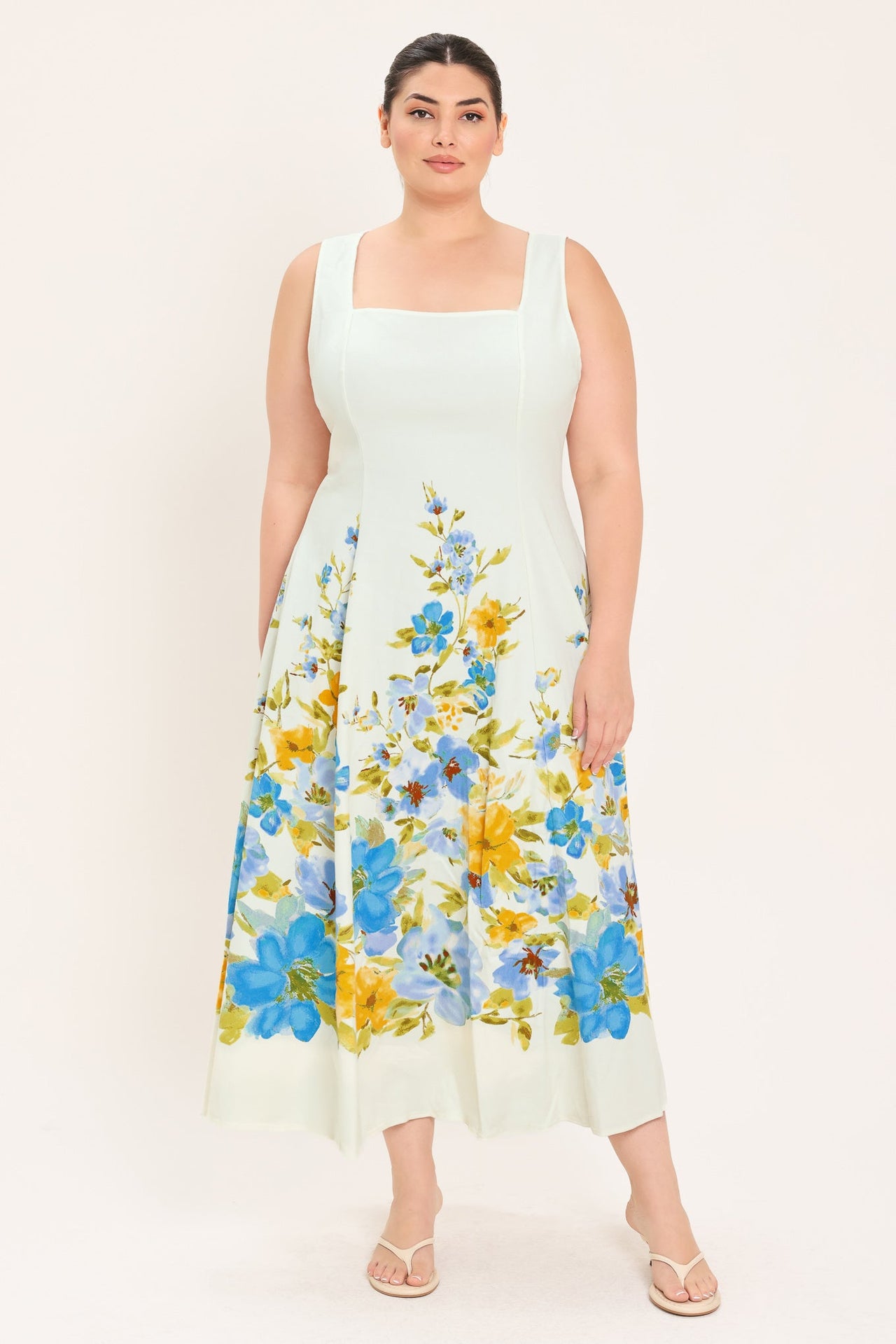 DREAMING OF THE COAST WOVEN MIDI DRESS