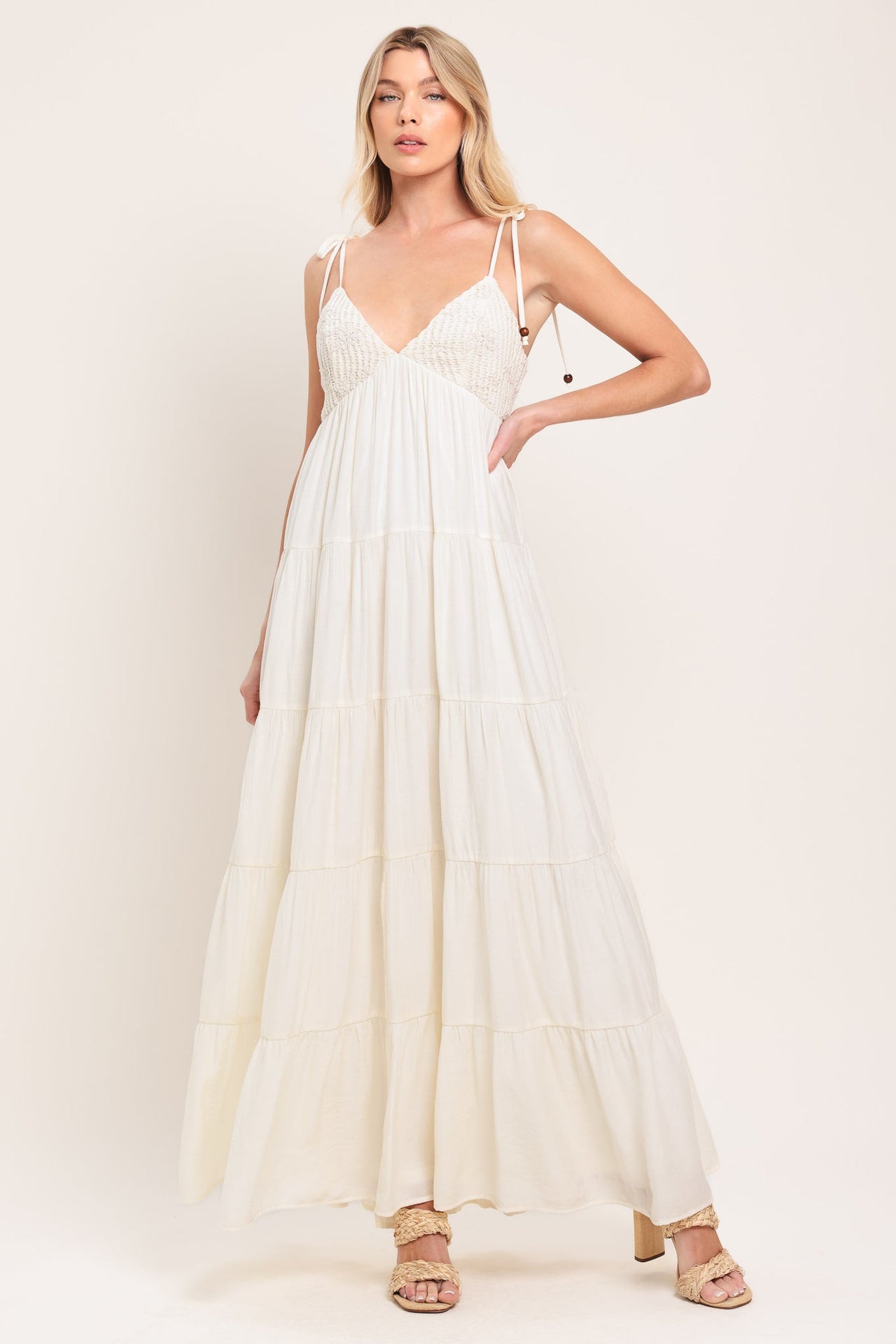AZURE REVERIE WOVEN MAXI DRESS