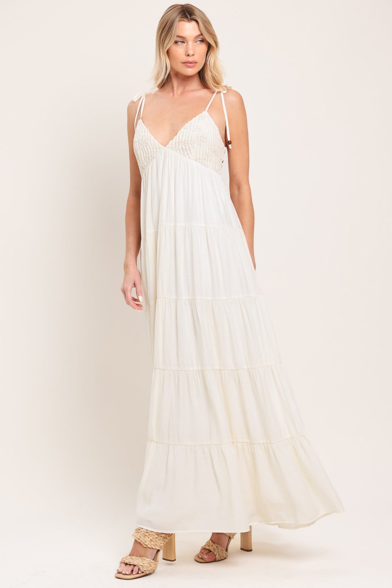 AZURE REVERIE WOVEN MAXI DRESS