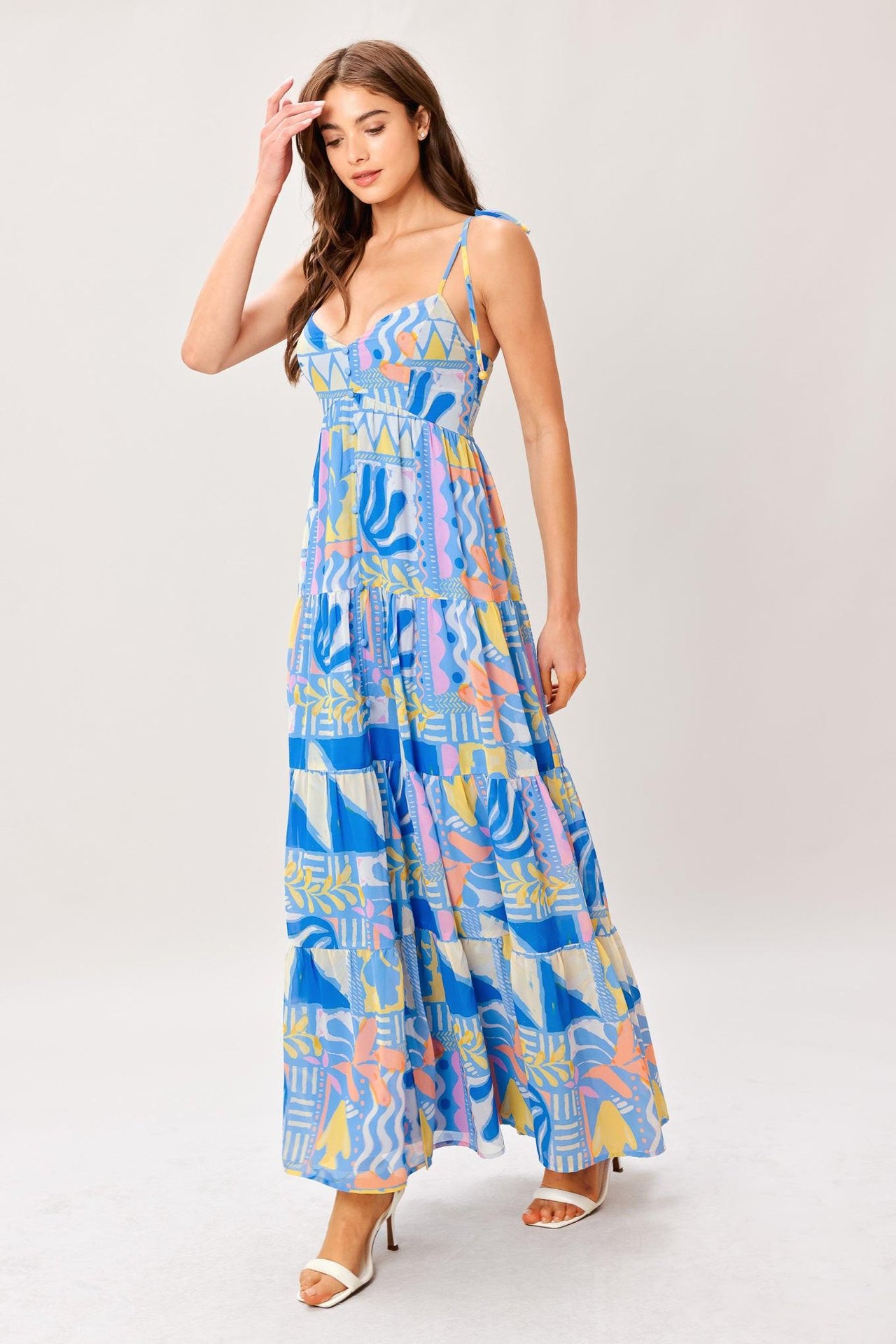 SEASIDE LOVE FLOW WOVEN MAXI DRESS