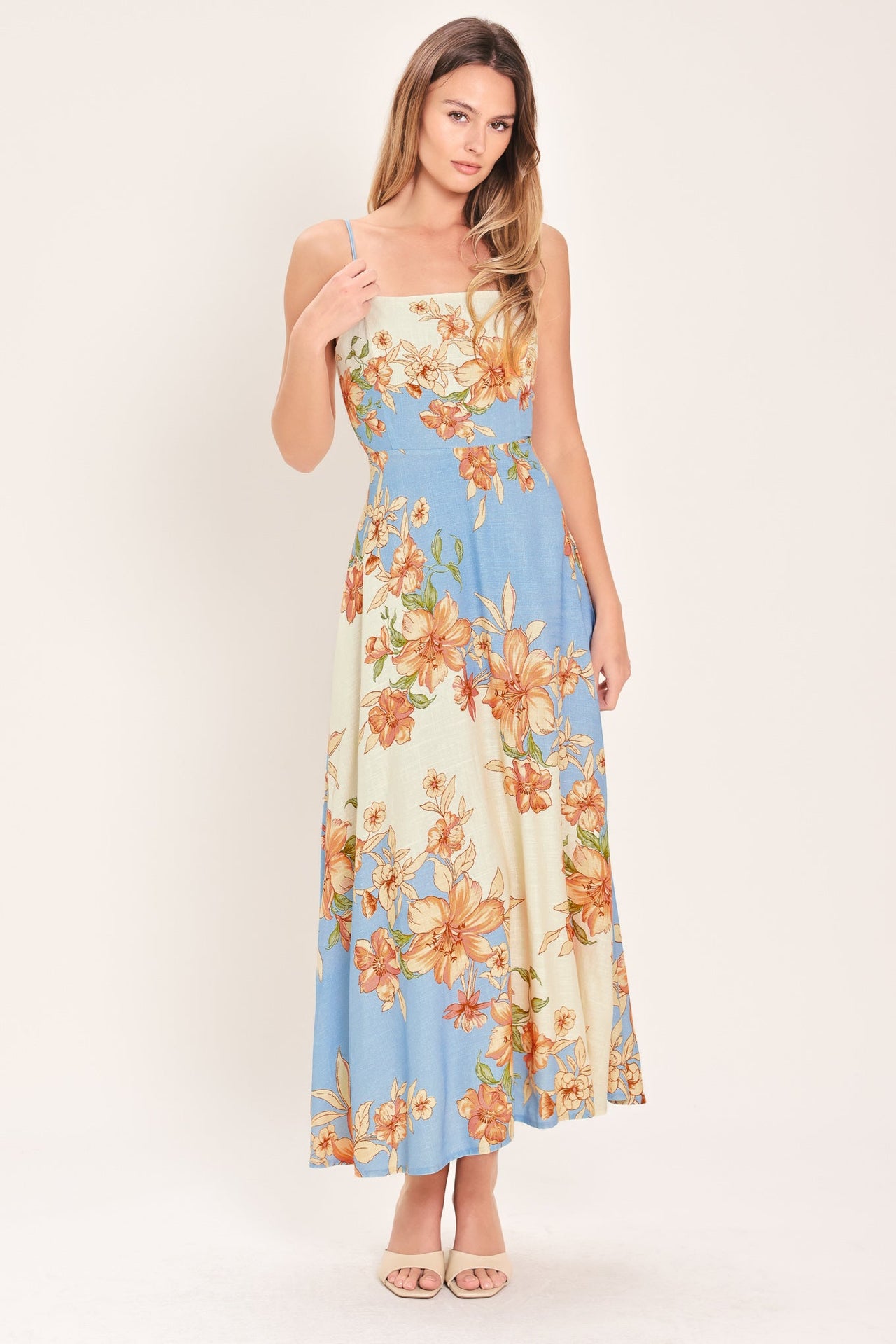 SUMMER SERENADE WOVEN MIDI DRESS