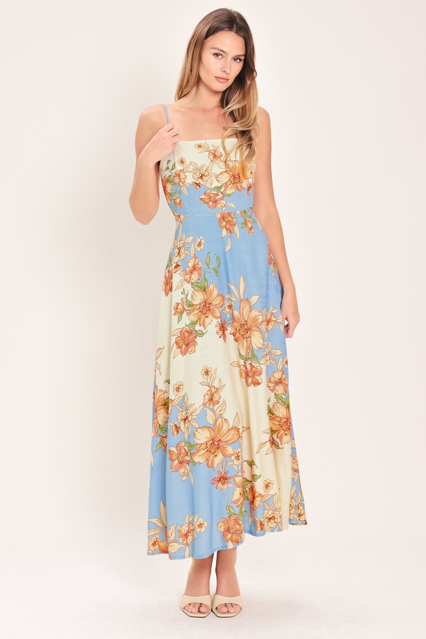SUMMER SERENADE WOVEN MIDI DRESS