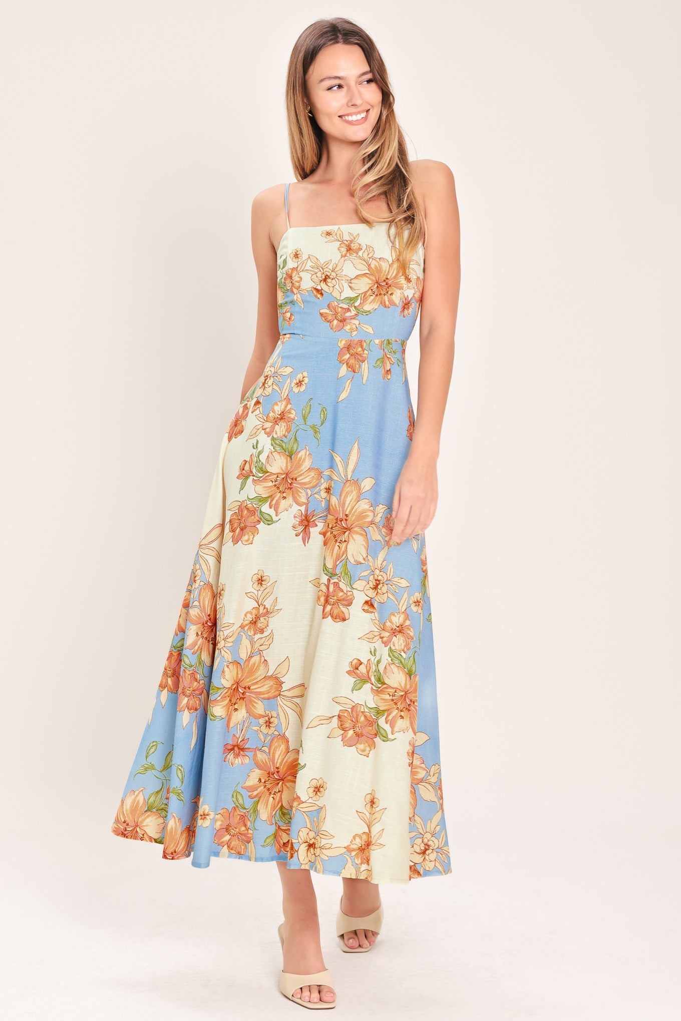 SUMMER SERENADE WOVEN MIDI DRESS