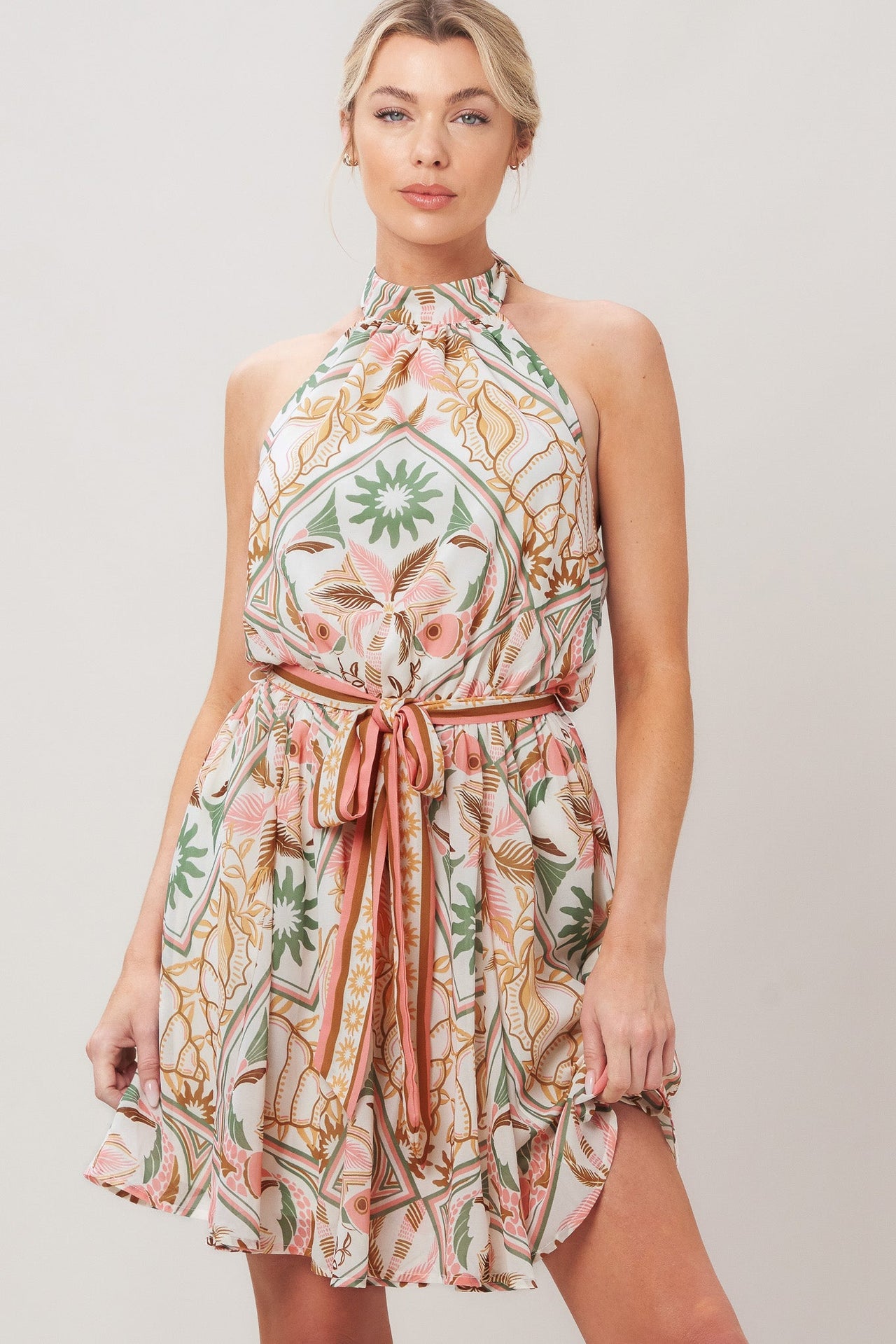 SOFT VOYAGE WOVEN MINI DRESS