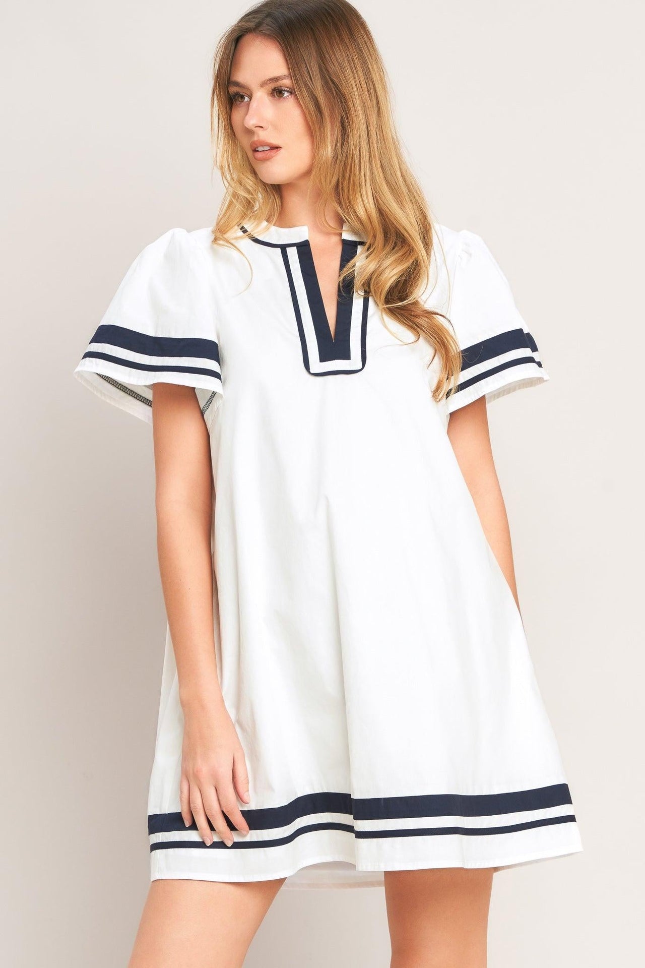 WEEKEND IN THE HAMPTONS WOVEN MINI DRESS