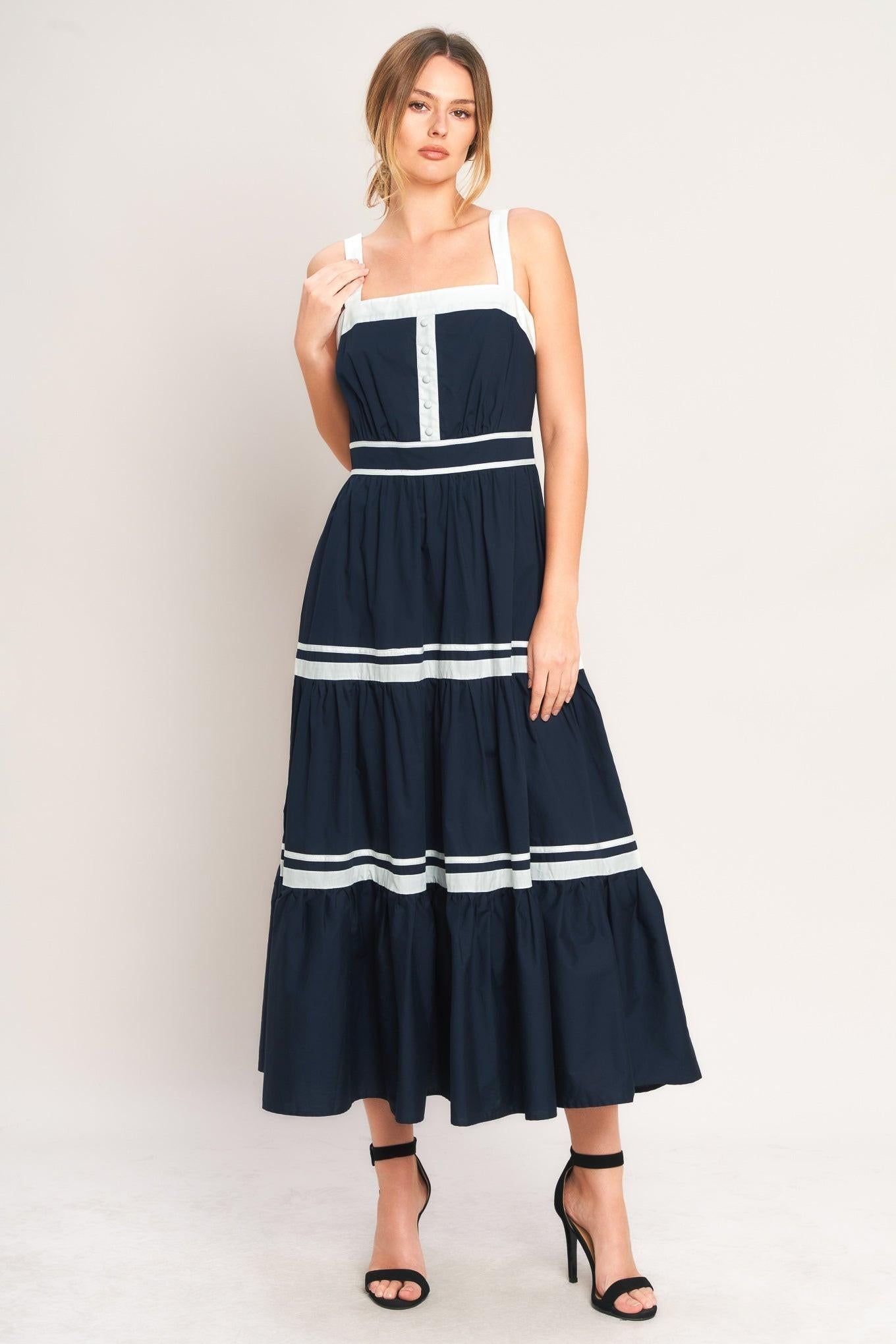PETAL KISS WOVEN MIDI DRESS