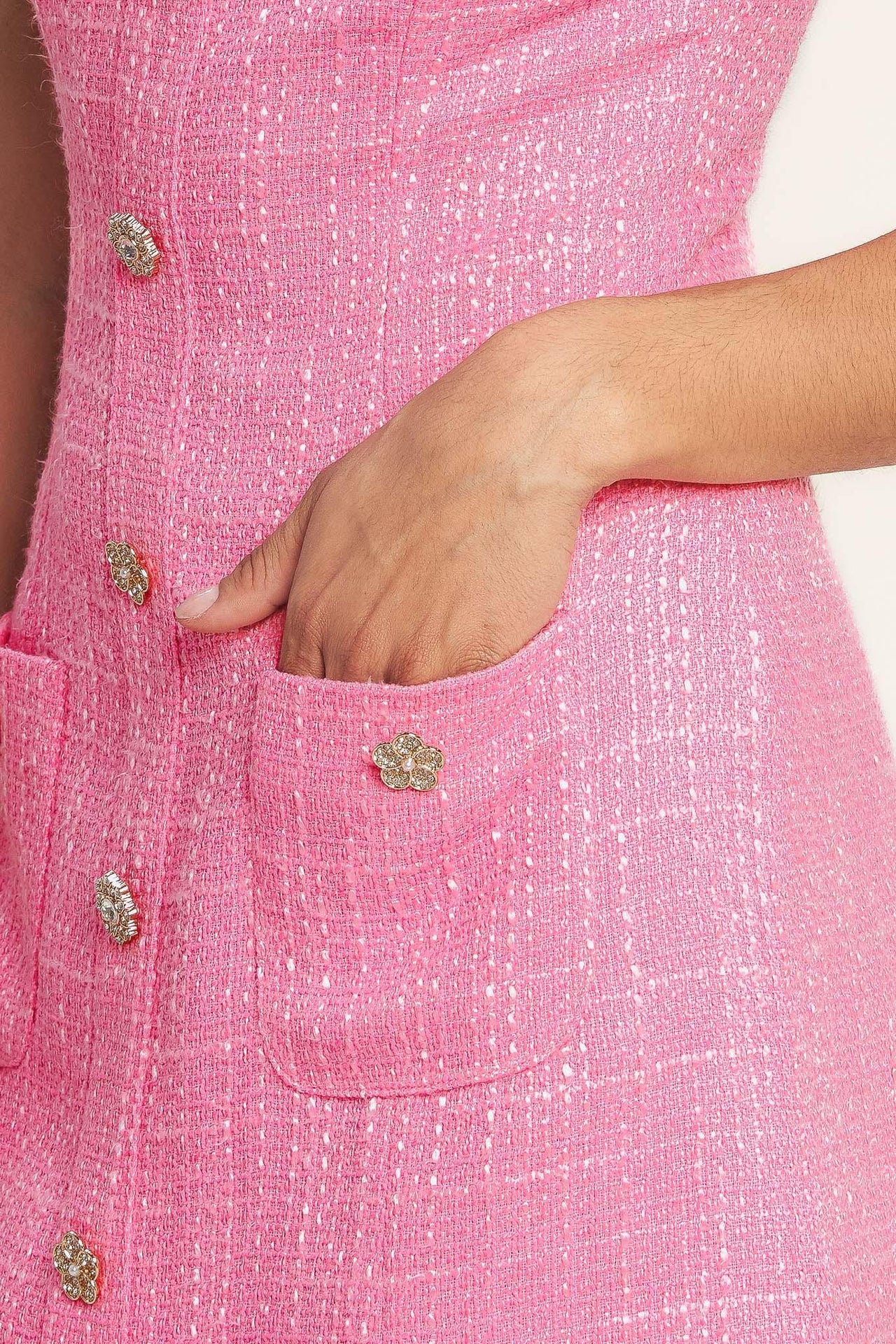 MAIN CHARACTER MOMENT TWEED MINI DRESS