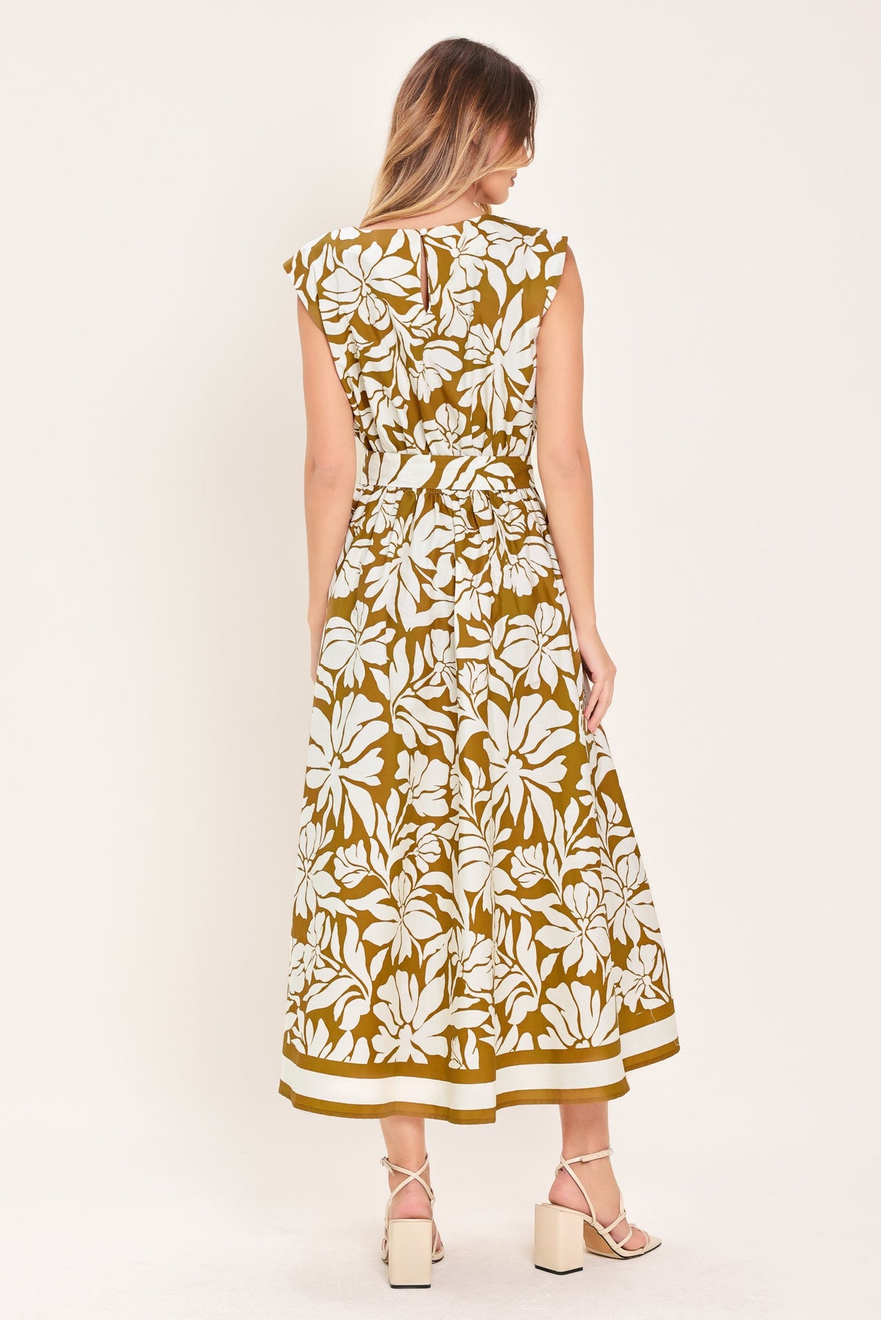 MARIGOLD HAVEN WOVEN MIDI DRESS