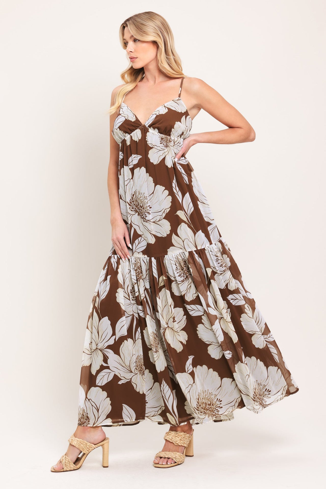 DESERT BLOOM WOVEN MAXI DRESS