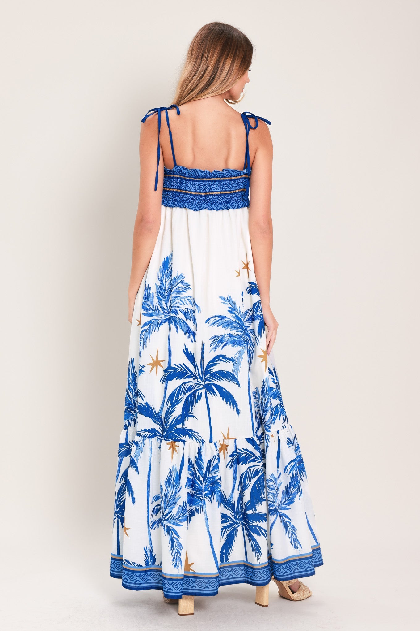 PALM ESCAPE WOVEN MAXI DRESS