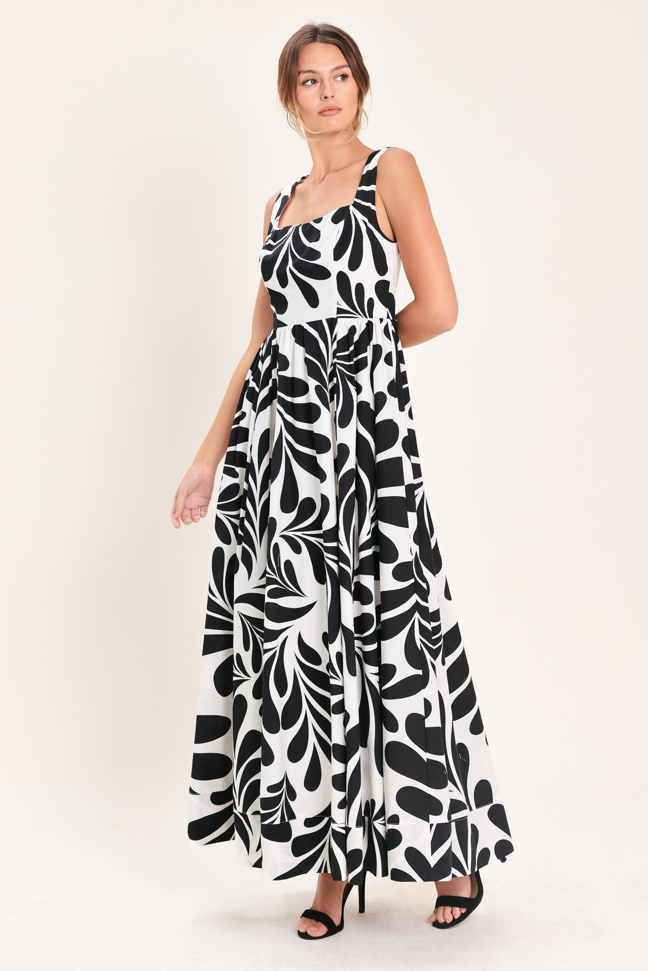 MONO BLOOM WOVEN MAXI DRESS