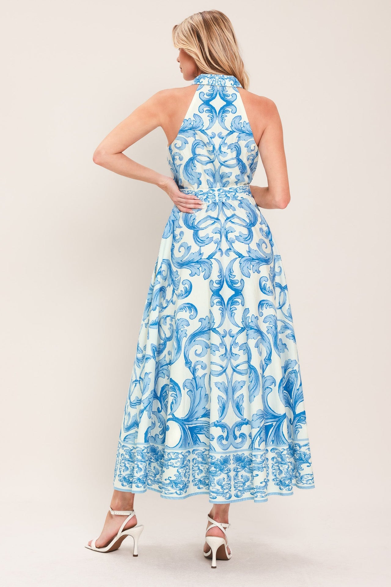 BLUE CHATEAU WOVEN MAXI DRESS