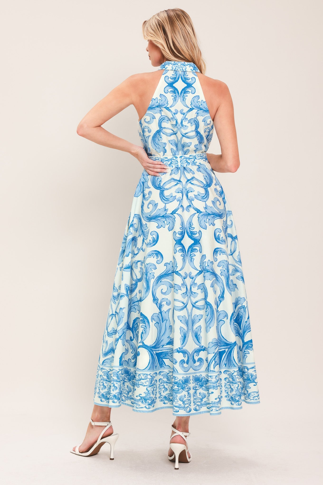 BLUE CHATEAU WOVEN MAXI DRESS