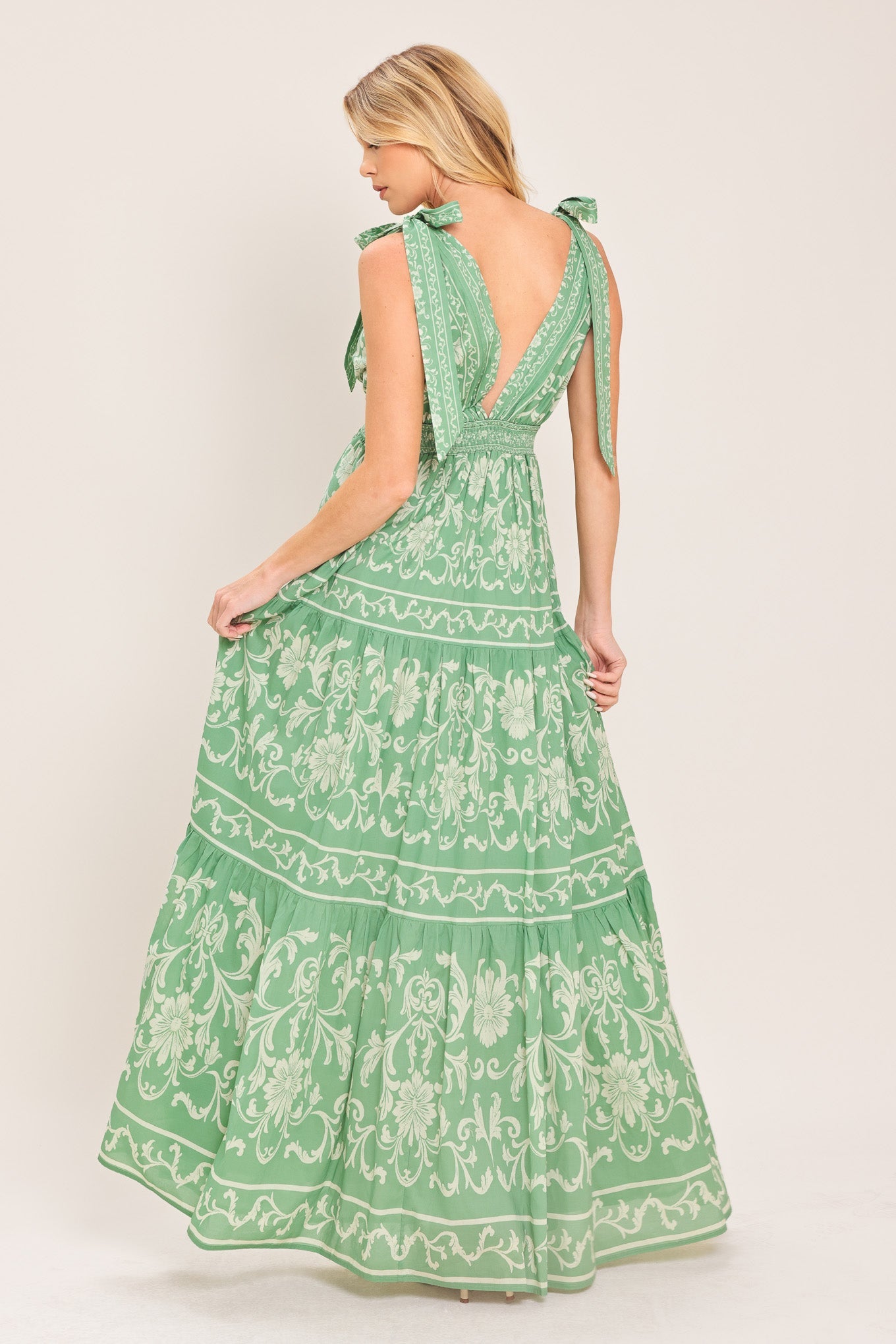 VERONA GARDEN WOVEN MAXI DRESS