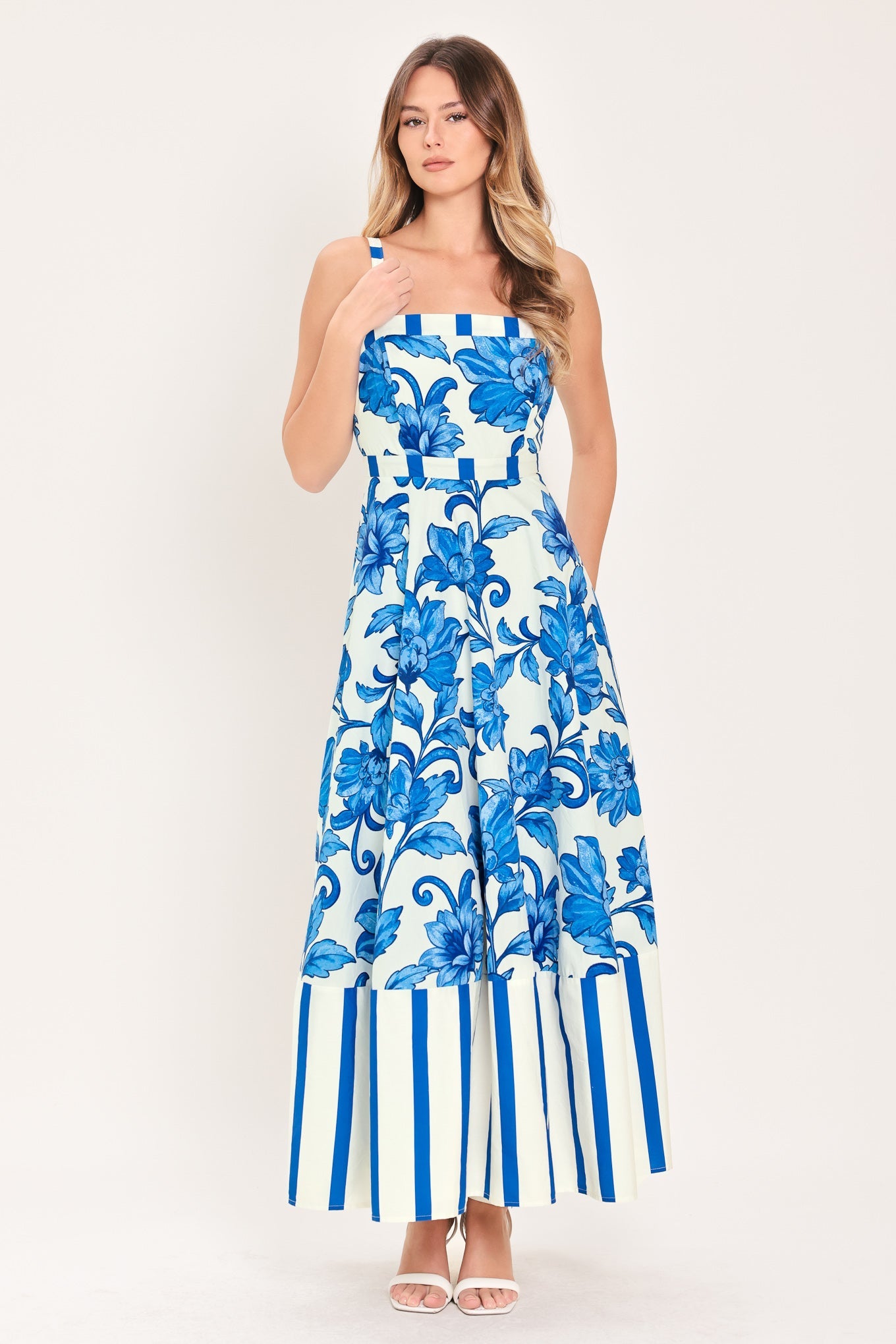 CAPRI GARDEN WOVEN MIDI DRESS