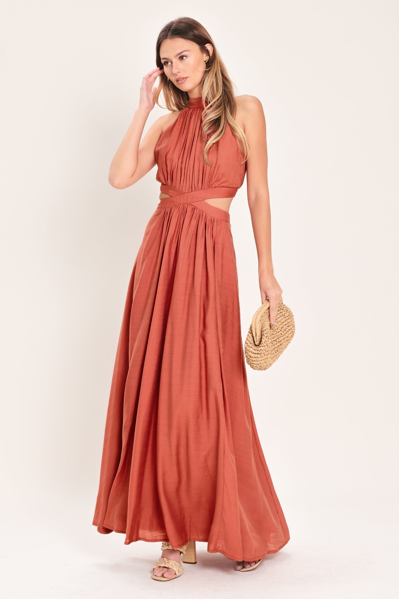HOT GIRL WOVEN MAXI DRESS
