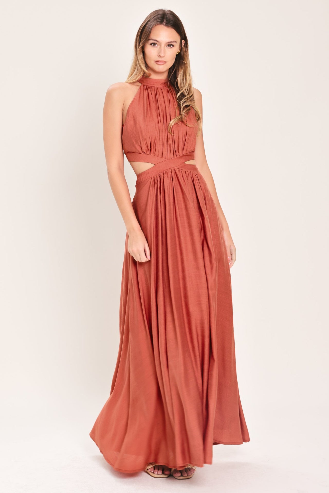 HOT GIRL WOVEN MAXI DRESS
