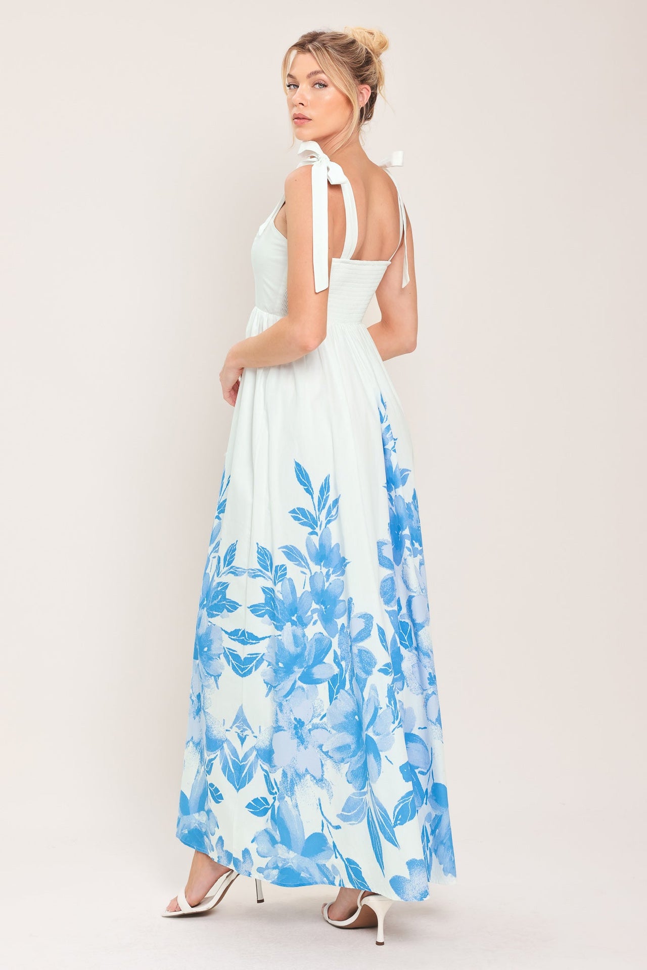CLOUD BLOSSOM WOVEN MAXI DRESS