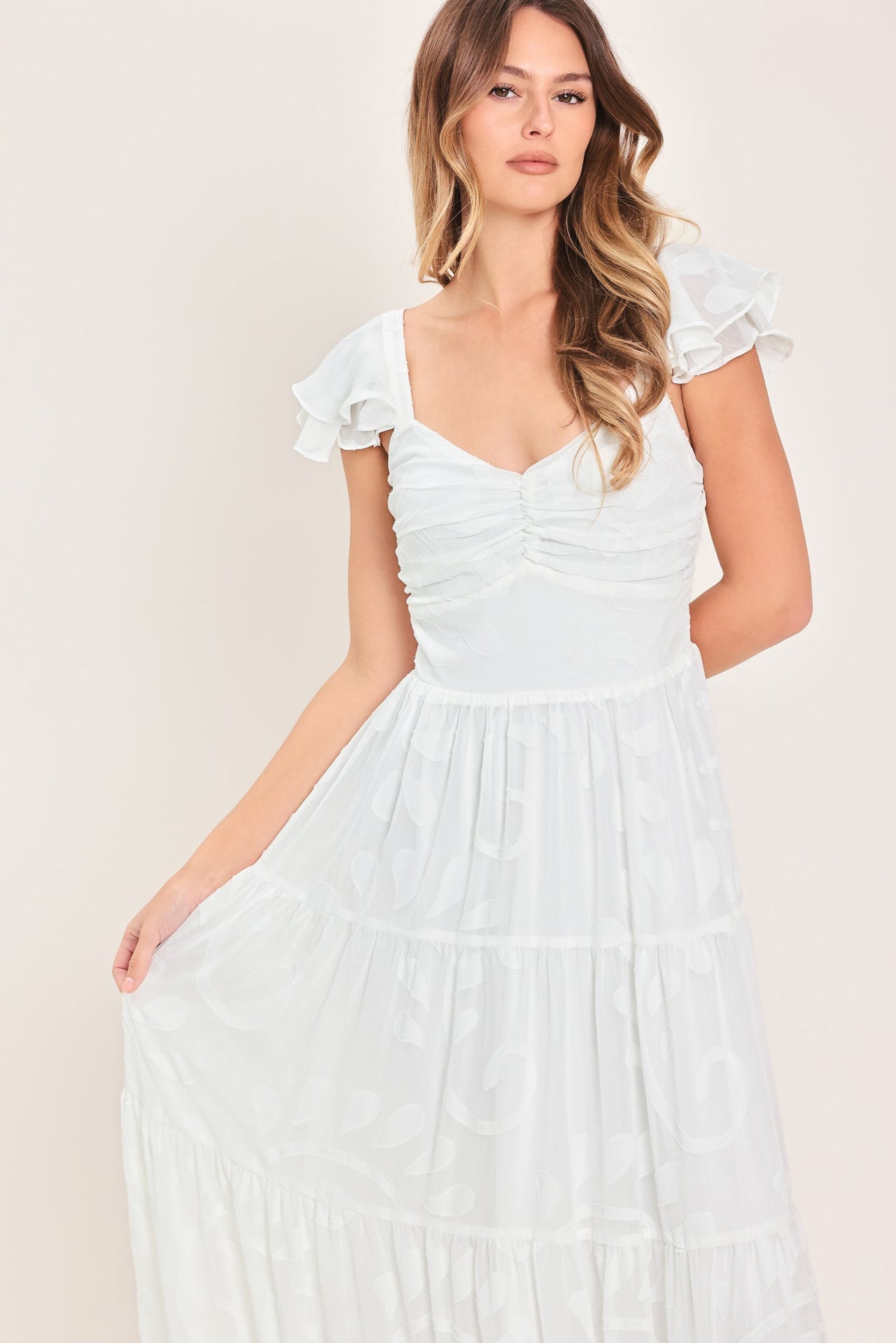 ANGELIC GARDEN WOVEN MAXI DRESS