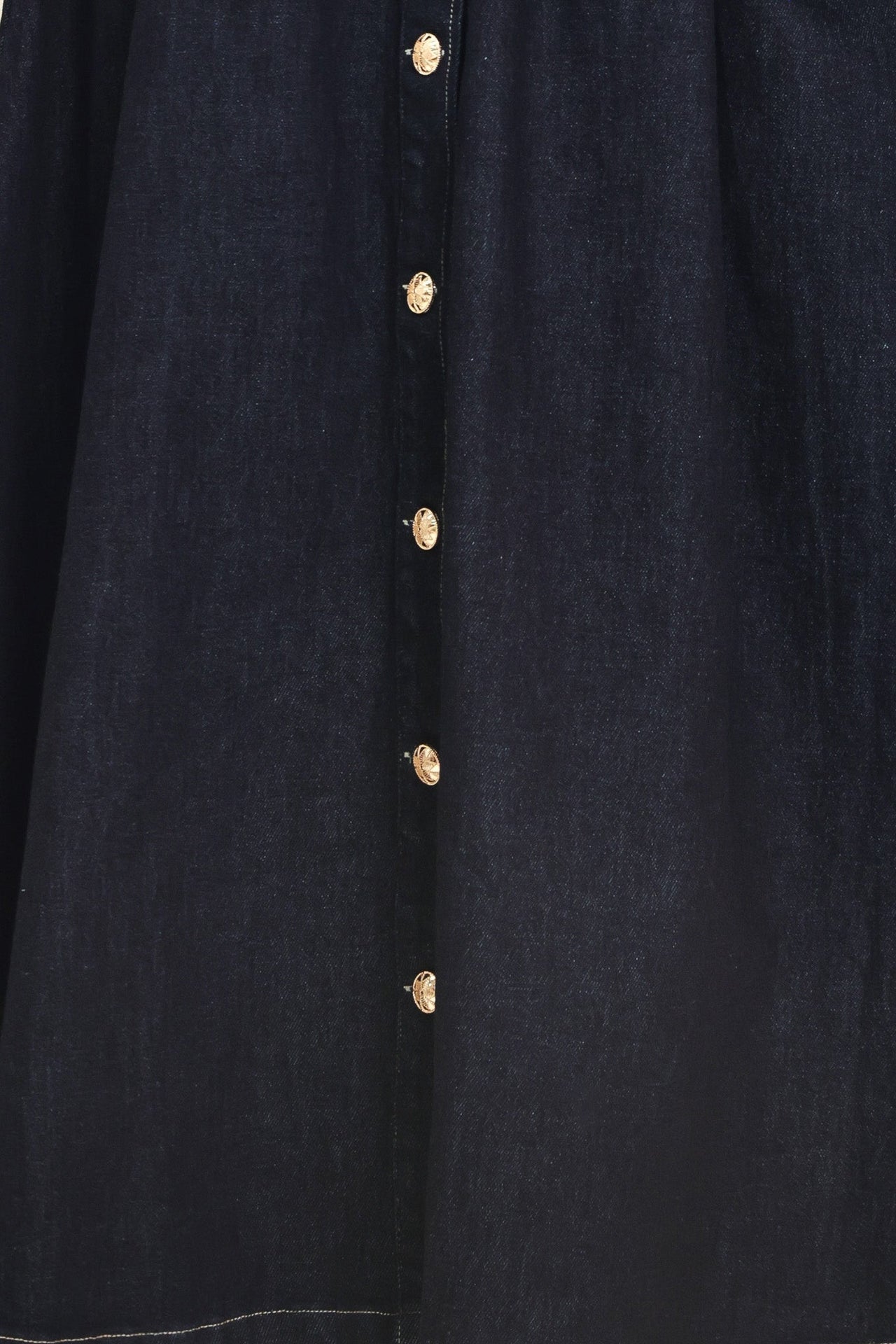 INDIGO CHARM DENIM MIDI DRESS