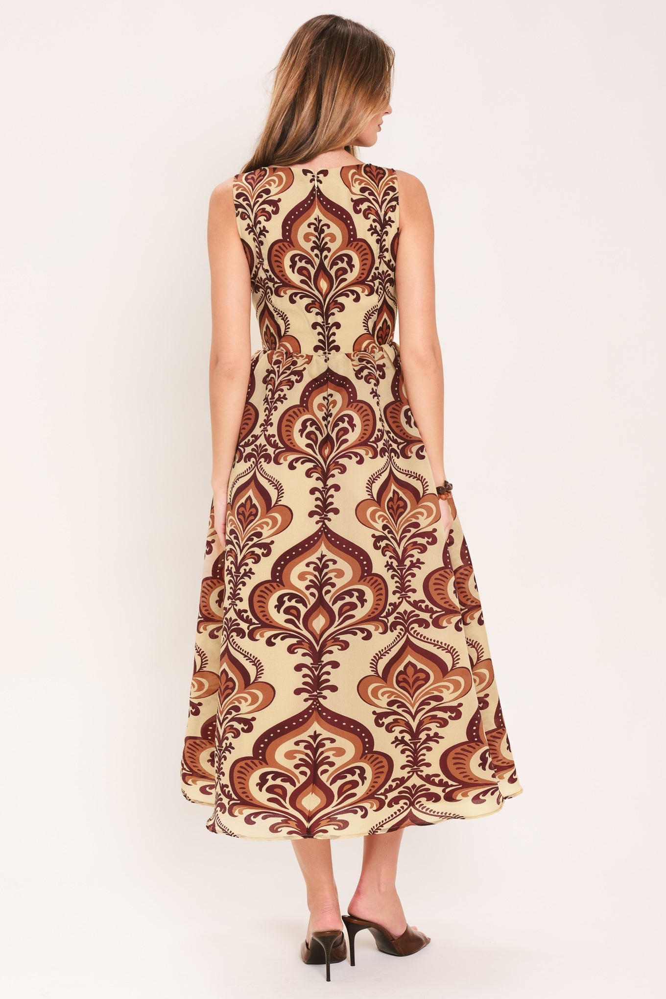 PALAZZO CHARM WOVEN MIDI DRESS