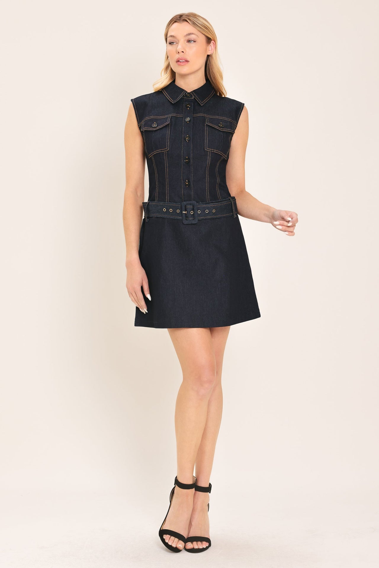 DENIM SOCIALITE MINI DRESS