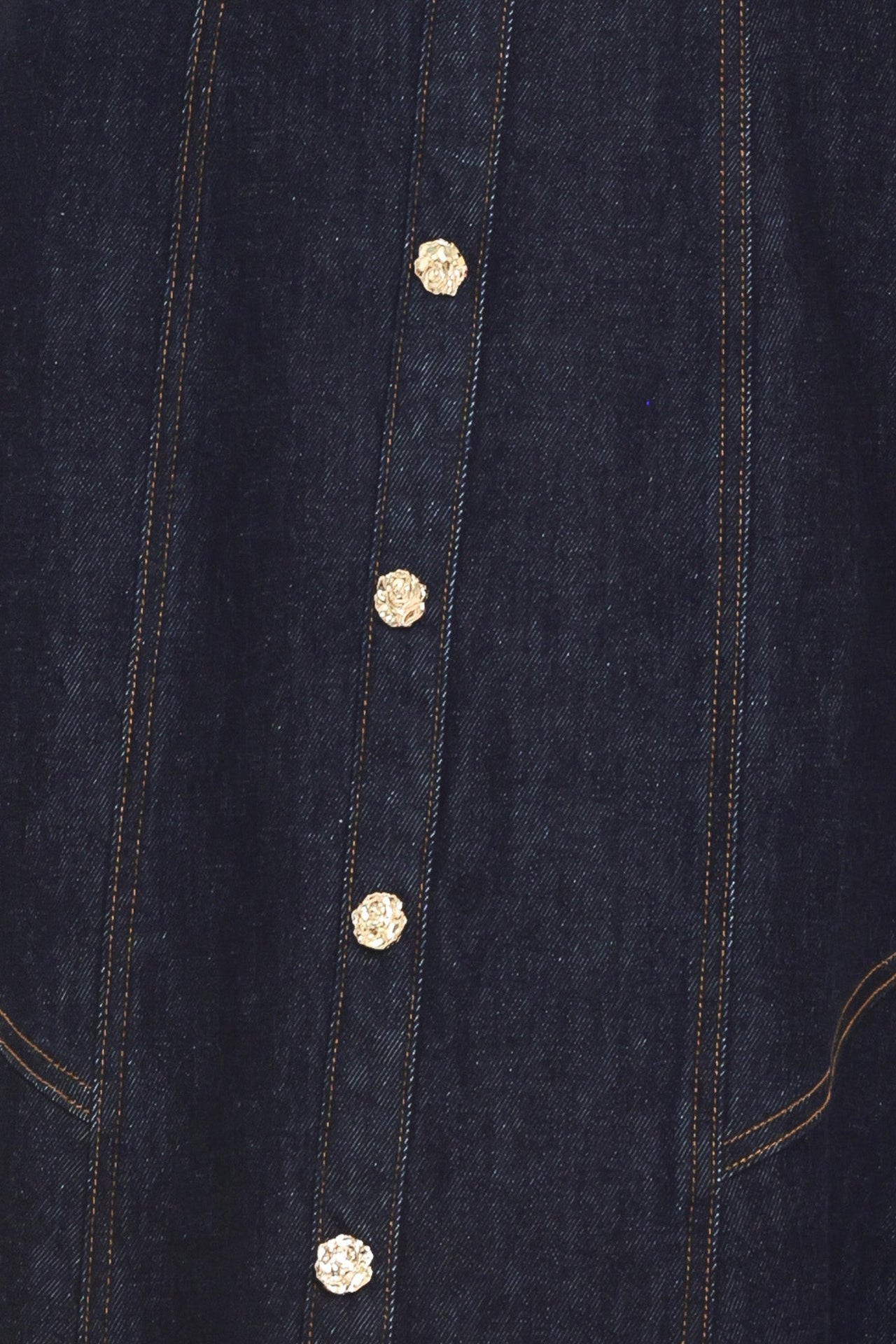 CHELSEA DENIM MIDI DRESS