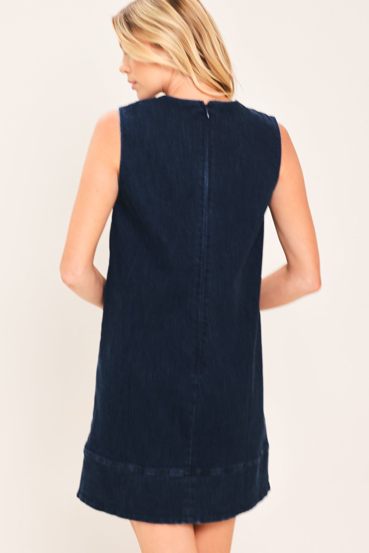 BLUE CLOUD DENIM MINI DRESS